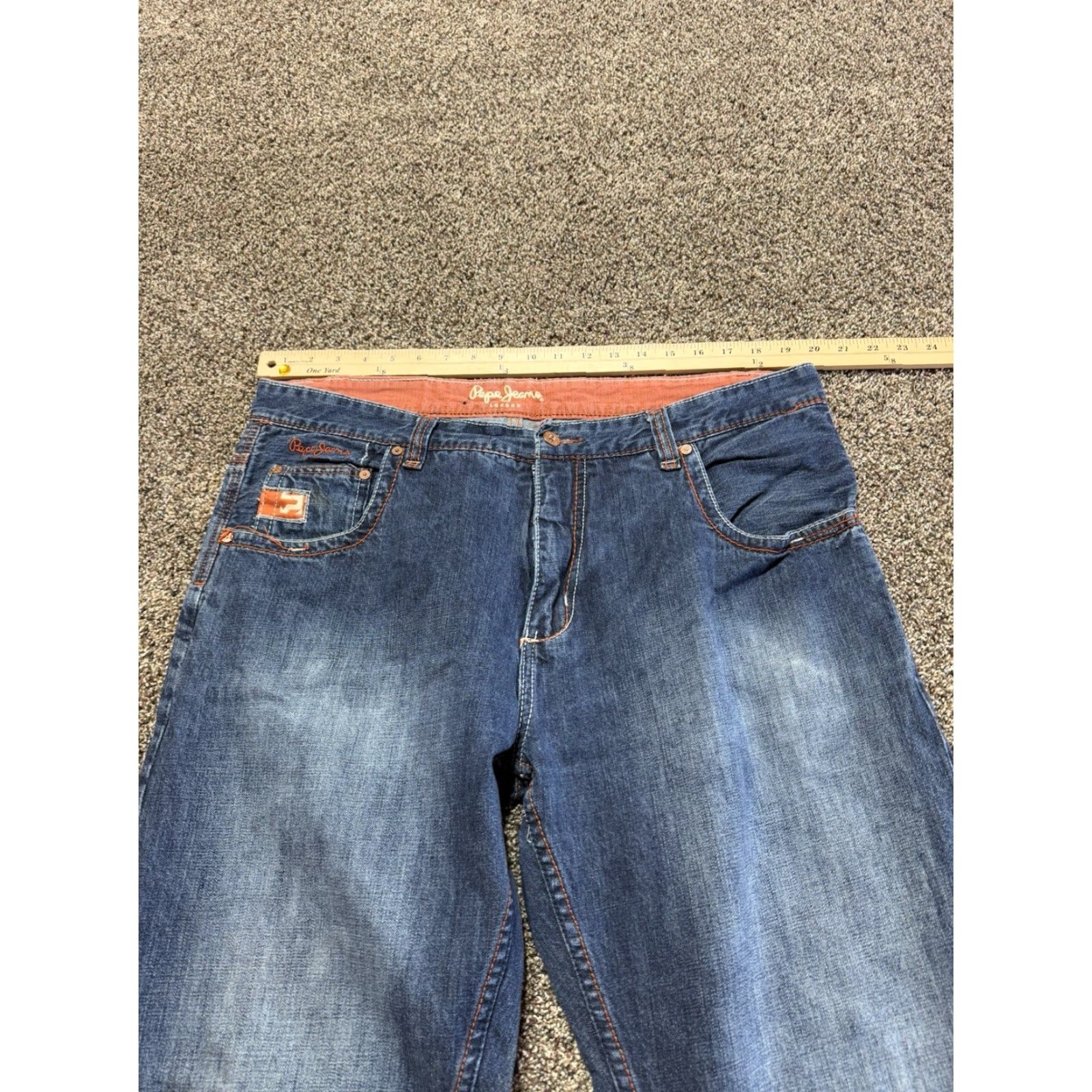 Pepe Jeans VINTAGE Pepe Jeans London Men Jeans Size 40 Blue Denim 40X33 Loose Baggy Size US 40 / EU 56 - 6 Thumbnail