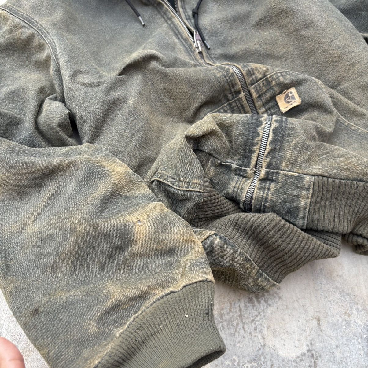 Carhartt Vintage 00s Thrashed Sunfaded Carhartt Active Mos Jacket Size US M / EU 48-50 / 2 - 5 Thumbnail