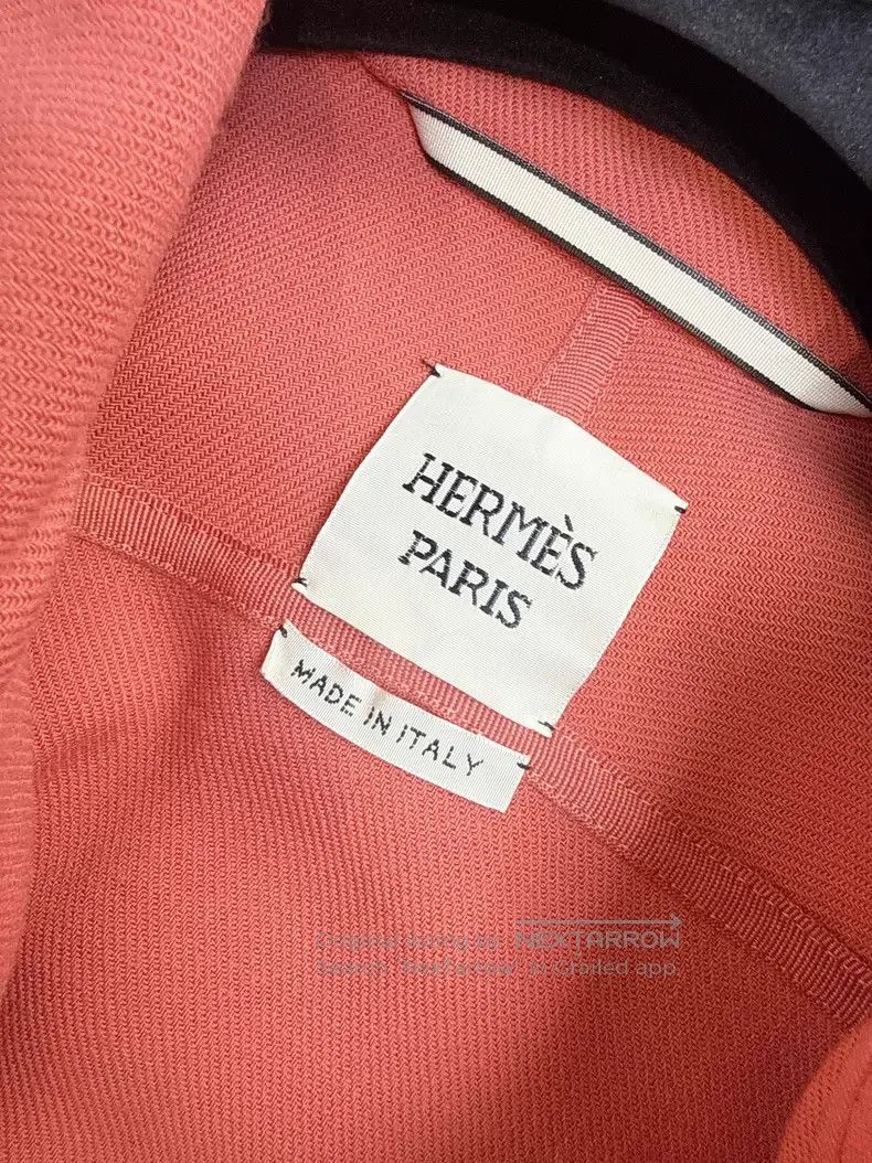 Hermes Hermes Watermelon Red Short Double-Sided Cashmere Cloak Co Size XS / US 0-2 / IT 36-38 - 5 Thumbnail