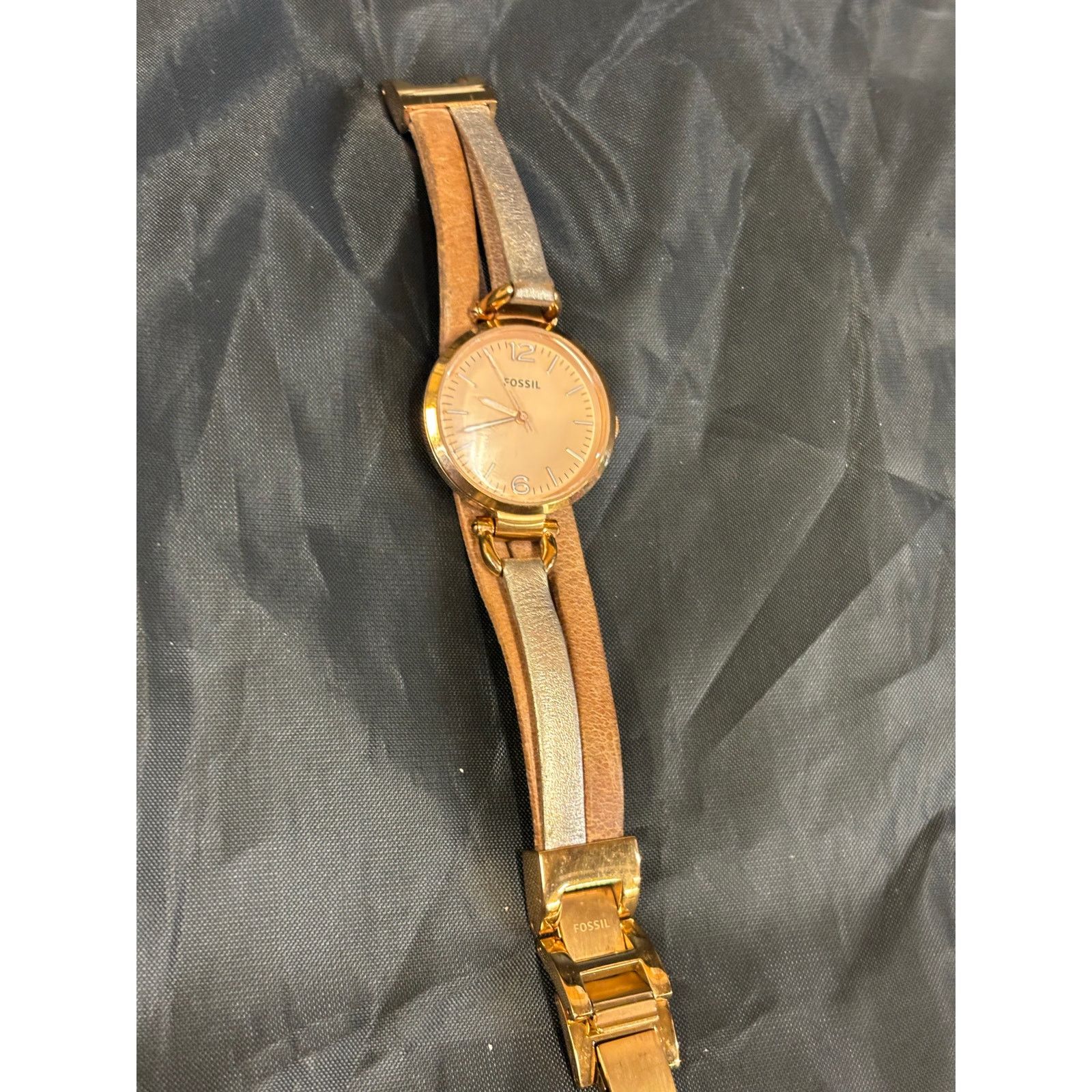 Fossil Fossil Georgia ES3411 Leather Band Womens Watch. New Battery Size ONE SIZE - 6 Thumbnail