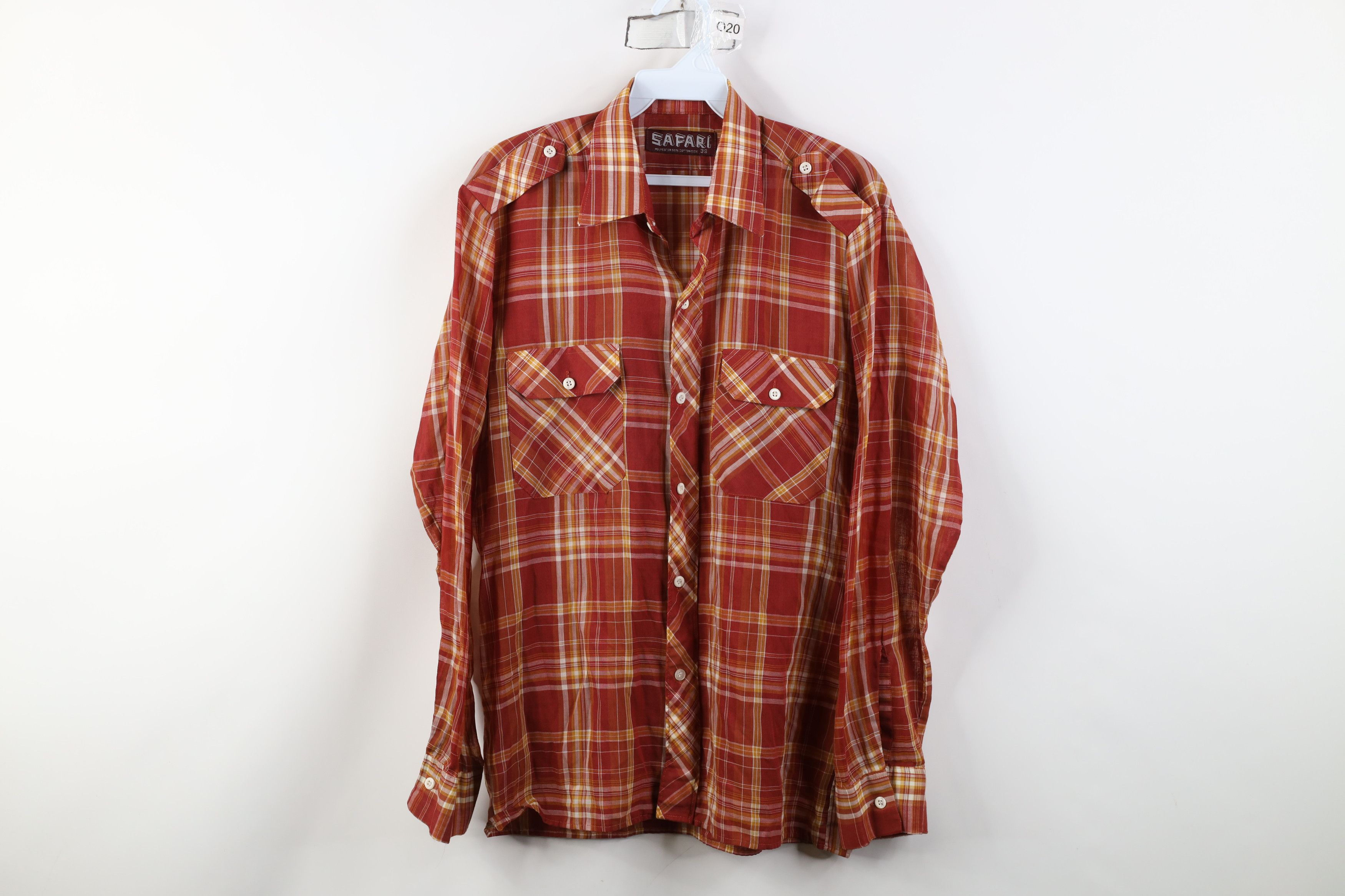 Vintage Vintage 70s Streetwear Bush Collared Button Shirt Plaid Size US L / EU 52-54 / 3 - 1 Thumbnail