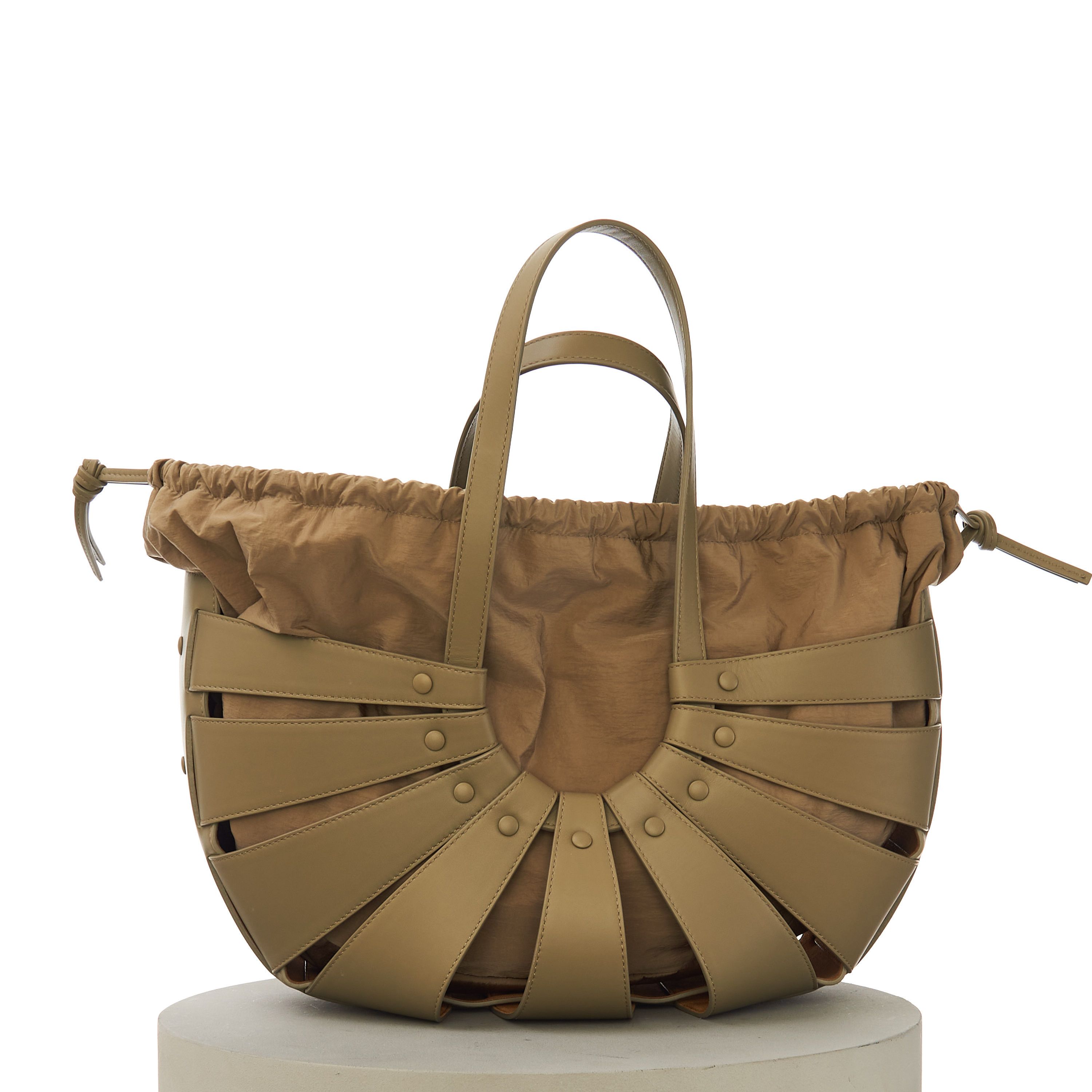 Bottega Veneta SHELL Medium Tote Bag In Taupe Cut-out Leather Size ONE SIZE - 2 Thumbnail