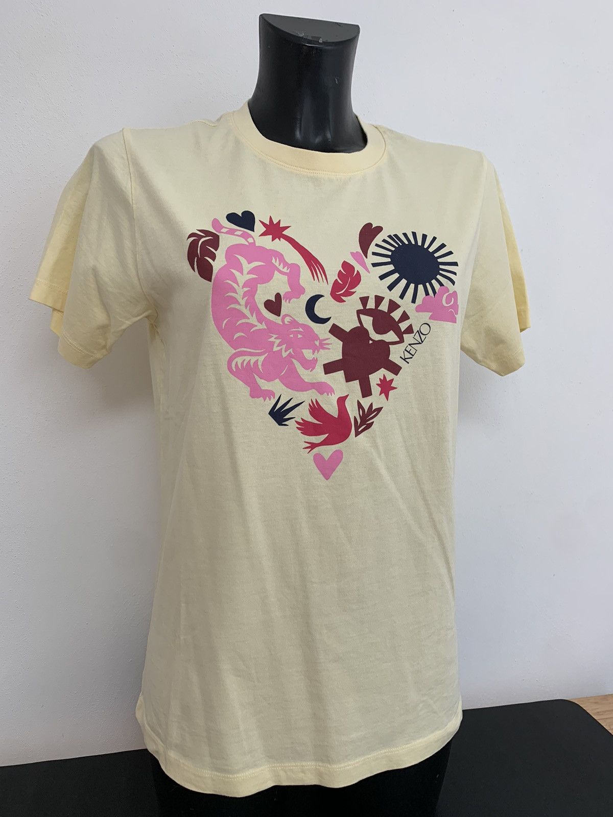 Kenzo Kenzo Cotton T-Shirt Cream Size S / US 4 / IT 40 - 3 Thumbnail