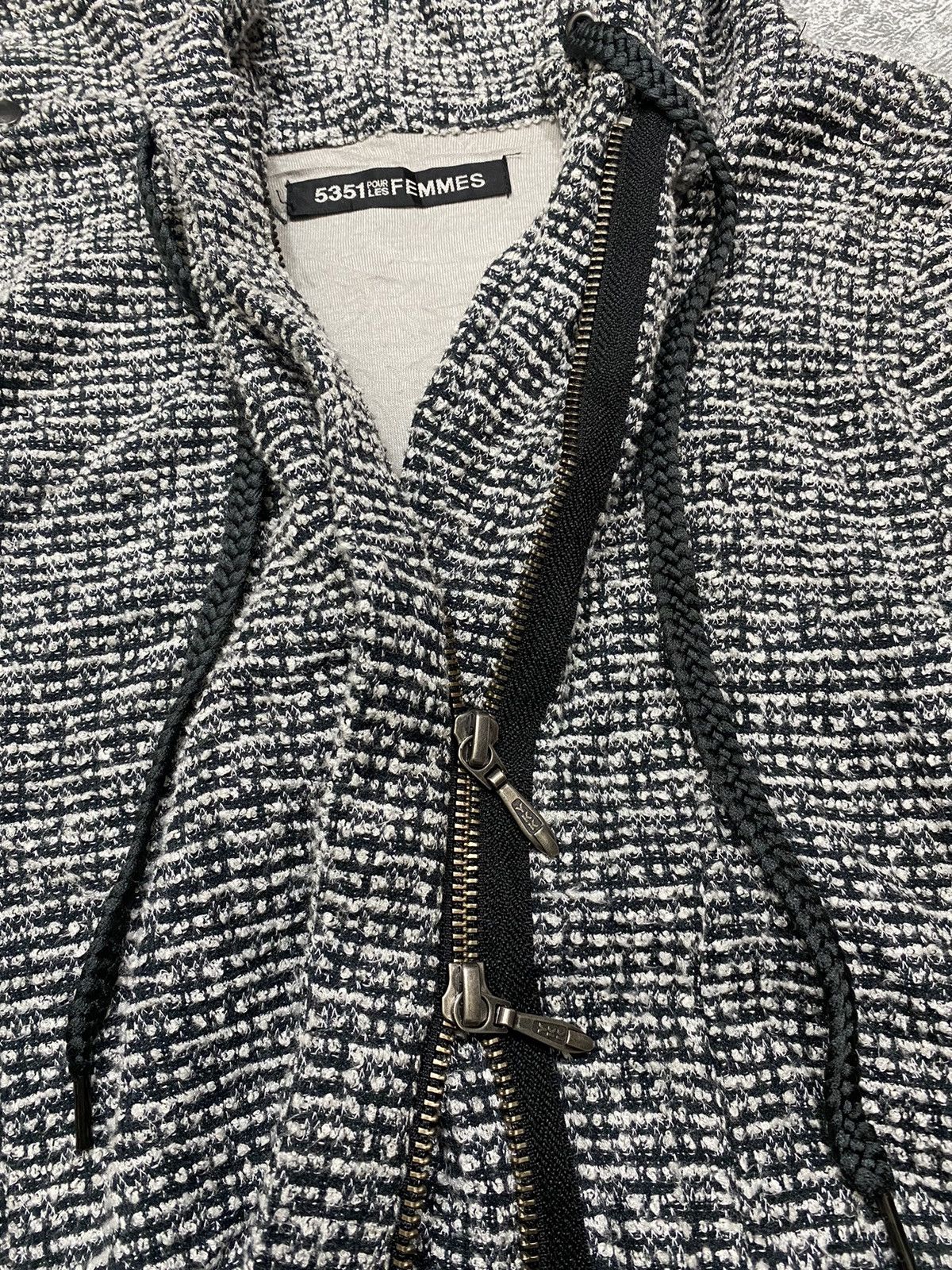 5351 POUR LES HOMMES × If Six Was Nine × Japanese Brand 5351 Pour Les Femmes Knit Double Zip Size S / US 4 / IT 40 - 3 Thumbnail