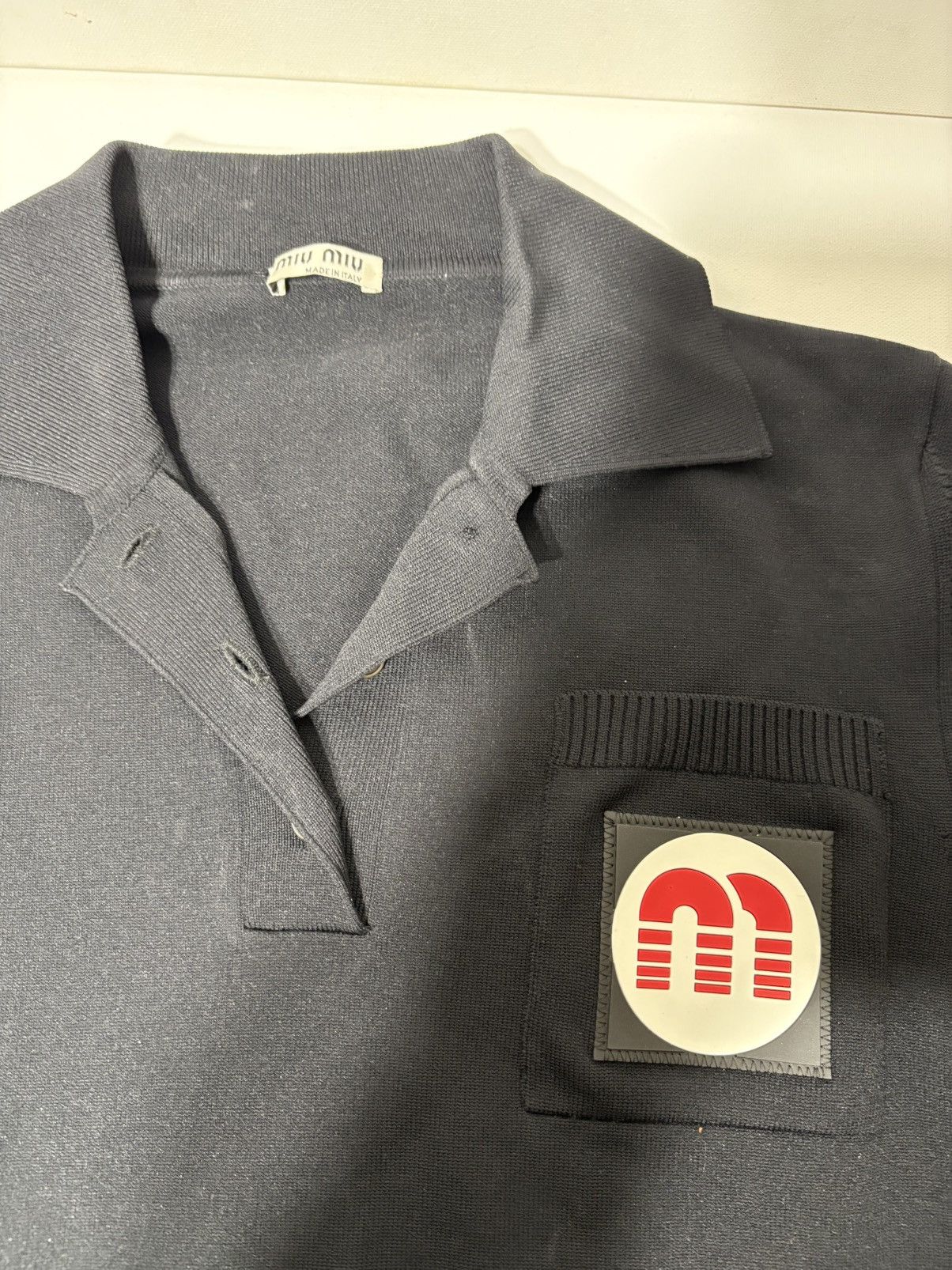Miu Miu Miu miu rubber logo polo size 40 Size S / US 4 / IT 40 - 2 Thumbnail