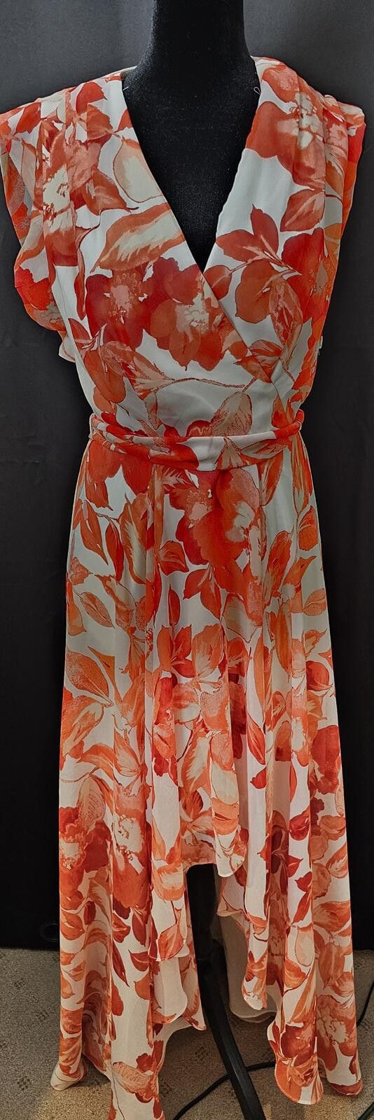 Other Eliza J Dress White & Red Womens Size 6 Floral Size M / US 6-8 / IT 42-44 - 2 Thumbnail