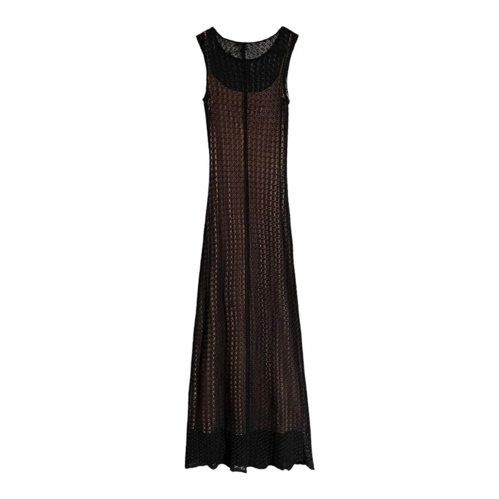 Express Vintage Y2K dark fairy goth vamp black maxi dress Size 1/2 Size XS / US 0-2 / IT 36-38 - 4 Thumbnail
