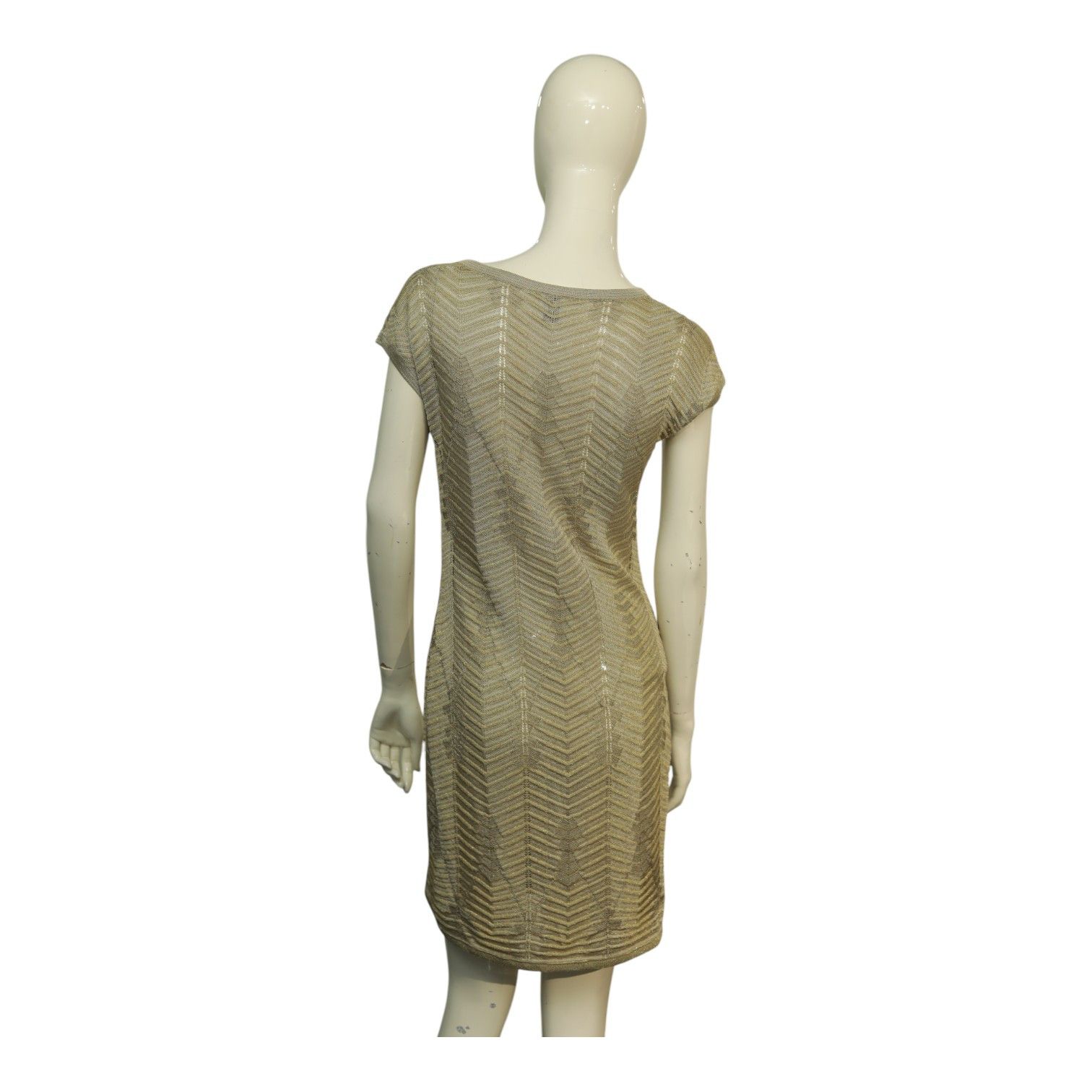 Missoni Missoni Gold Shiny Cap Sleeve Mini length Knit Dress S. 42 Size M / US 6-8 / IT 42-44 - 2 Thumbnail