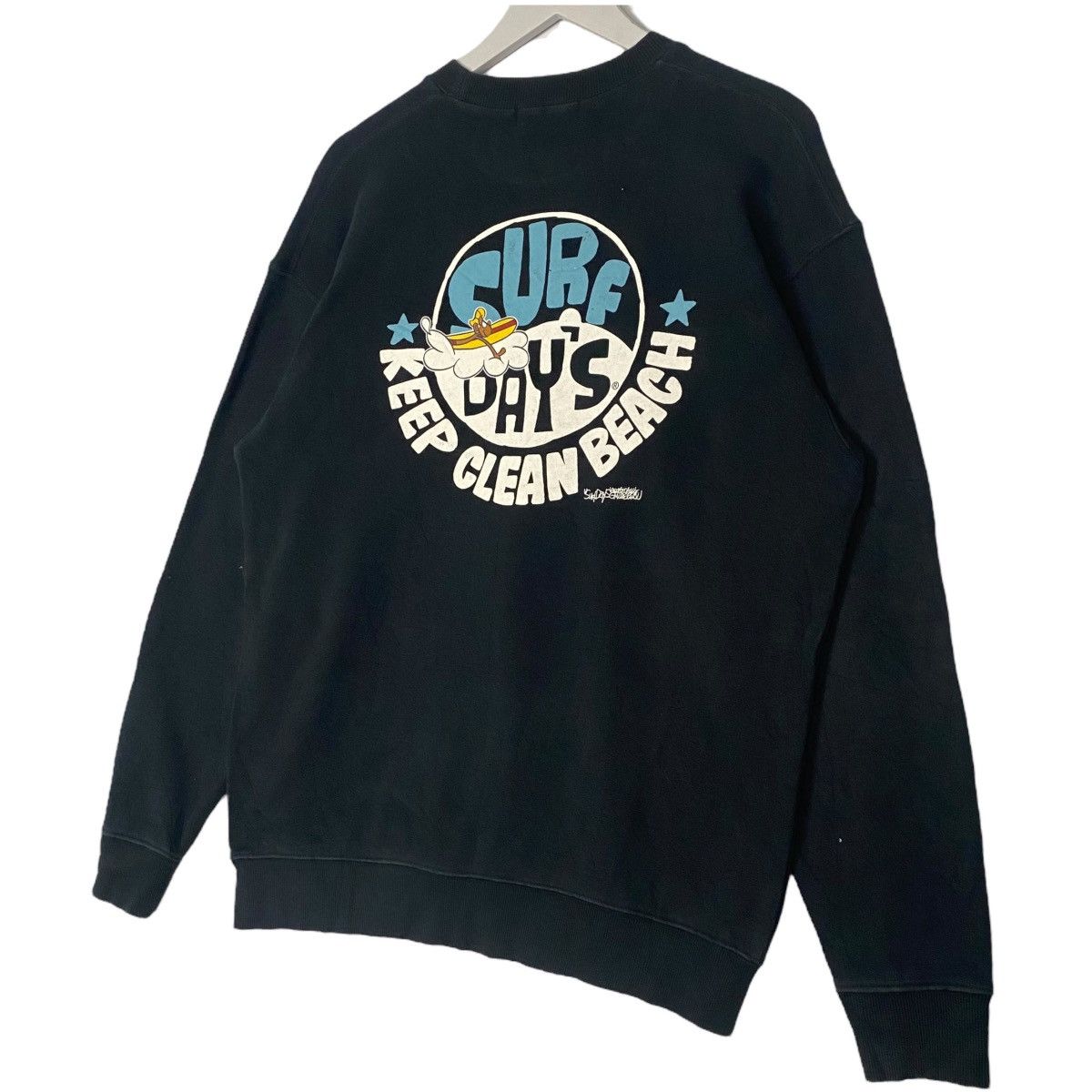 Vintage Vintage Surf Day Crewneck Sweatshirt Black Jumper Size M Size US M / EU 48-50 / 2 - 2 Thumbnail