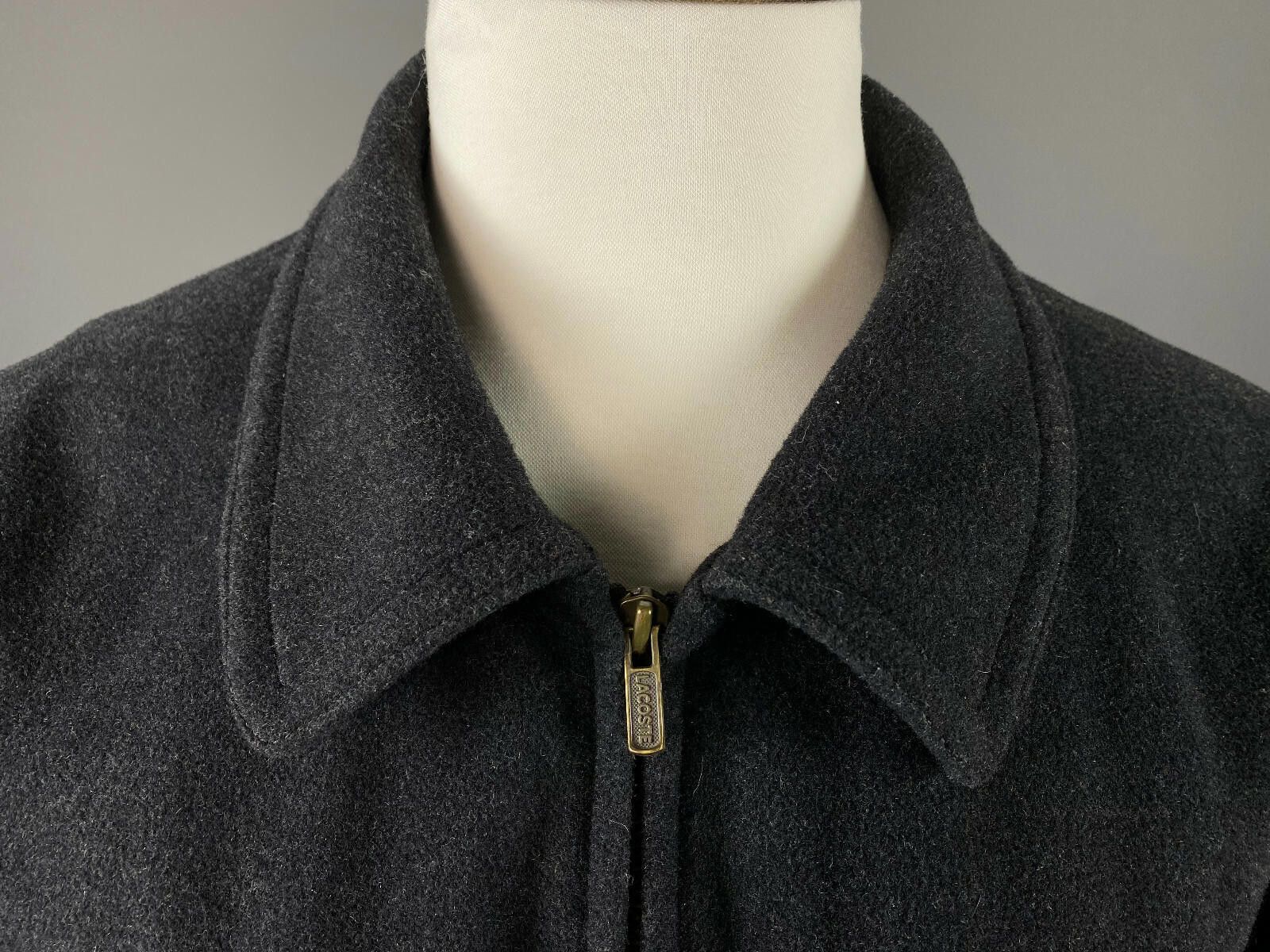 Lacoste Lacoste Black Wool Full Zip Collared Coat Jacket Size 56/6 Size US M / EU 48-50 / 2 - 3 Thumbnail