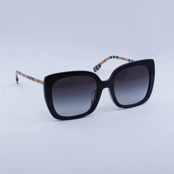 Burberry Burberry BE4323F 38538G Sunglasses Black/Brown Square Frame Size ONE SIZE - 8 Thumbnail