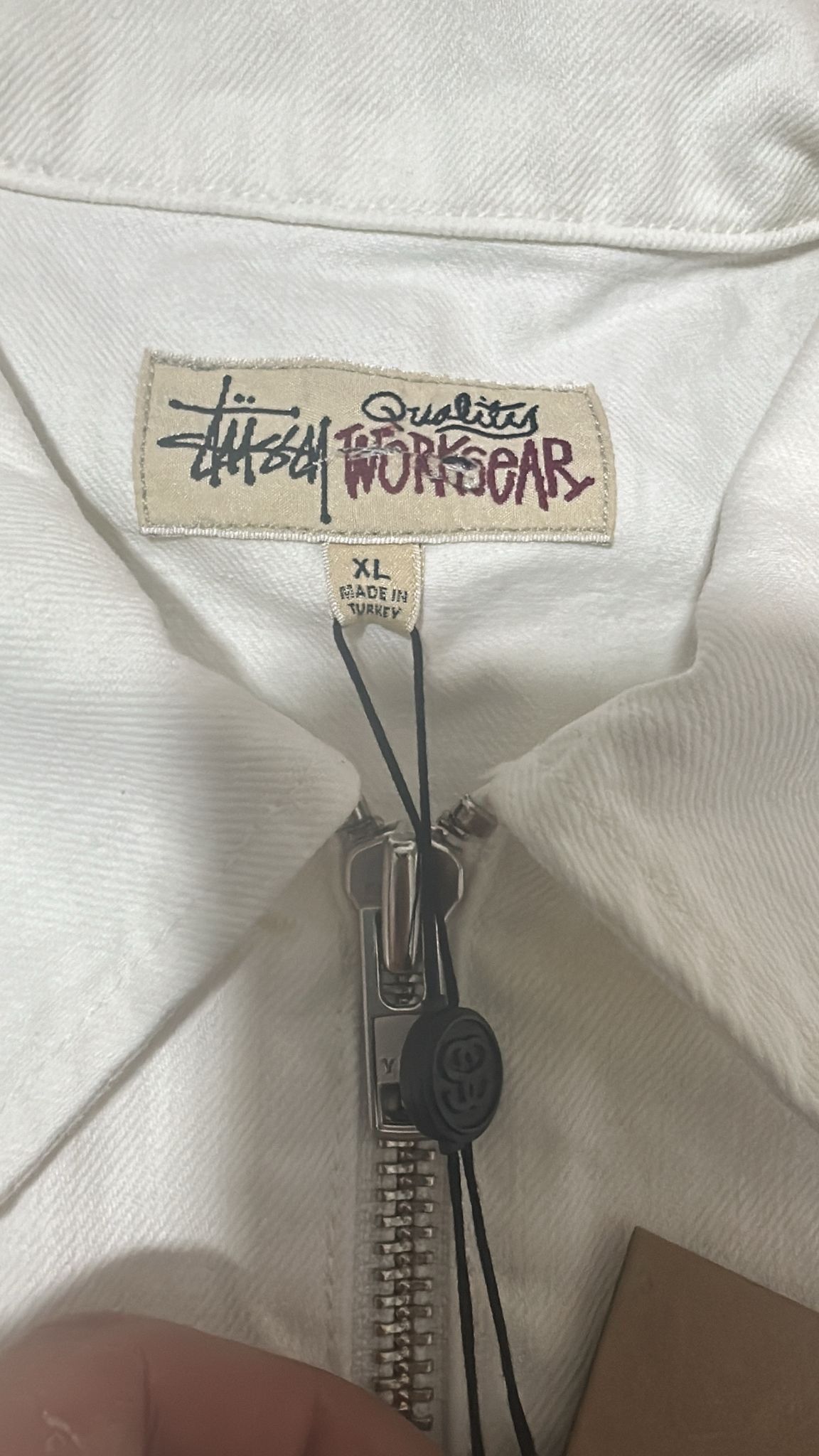 Stussy Stussy Zip Work Jacket Bone Size XL Size US XL / EU 56 / 4 - 8 Thumbnail
