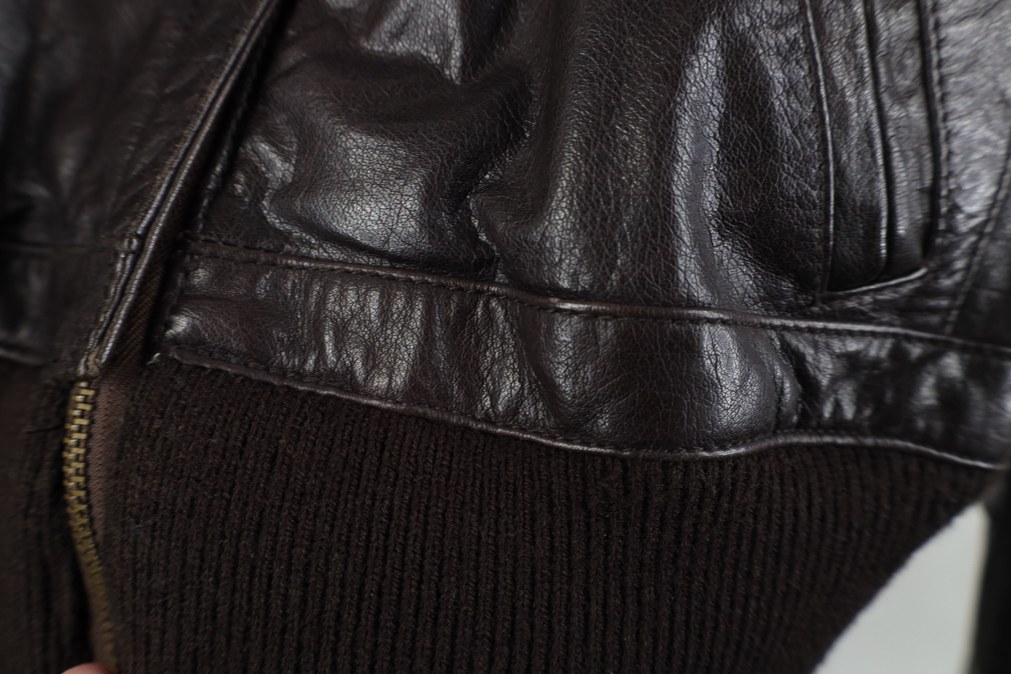 Vintage Vintage 90s Y2K Streetwear Cropped Leather Moto Jacket Size M / US 6-8 / IT 42-44 - 7 Thumbnail
