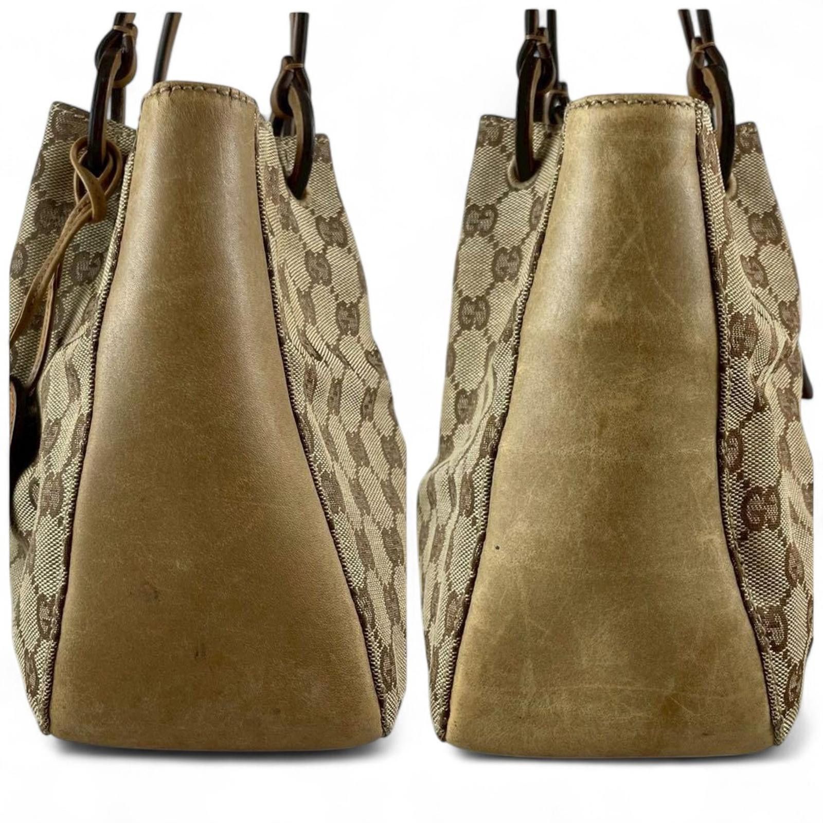 Gucci Gucci - Beige Monogram Canvas Tote Handbag Size ONE SIZE - 3 Thumbnail