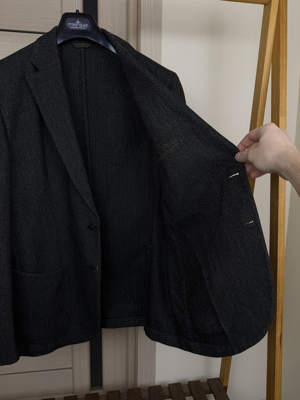 Other Rose and Born Lubiam unlined Mesh Wool Sport Blazer Jacket Size 50L - 11 Thumbnail