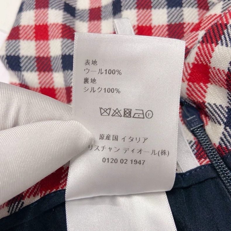 Dior Dior Red plaid wool skirt Size 26" / US 2 / IT 38 - 6 Thumbnail