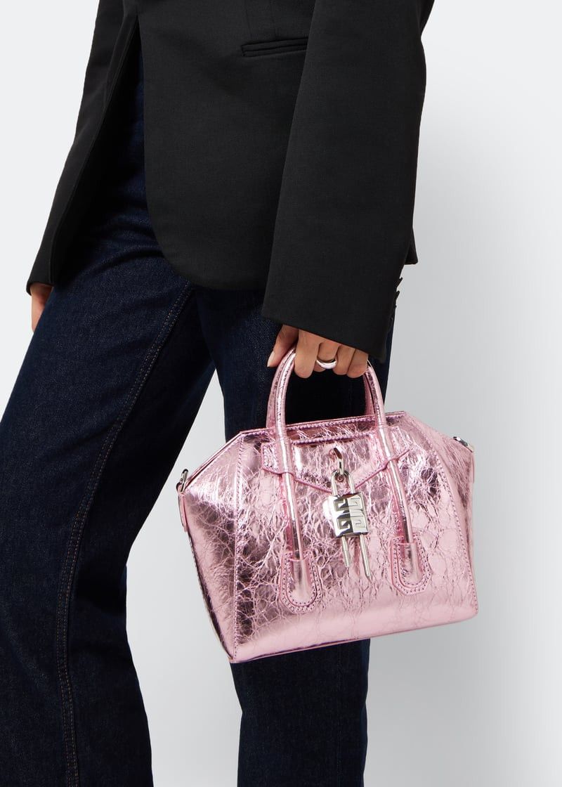 Givenchy o1w1db10525 Size: OS/Antigona Lock Mini Bag in Pink Size ONE SIZE - 5 Thumbnail