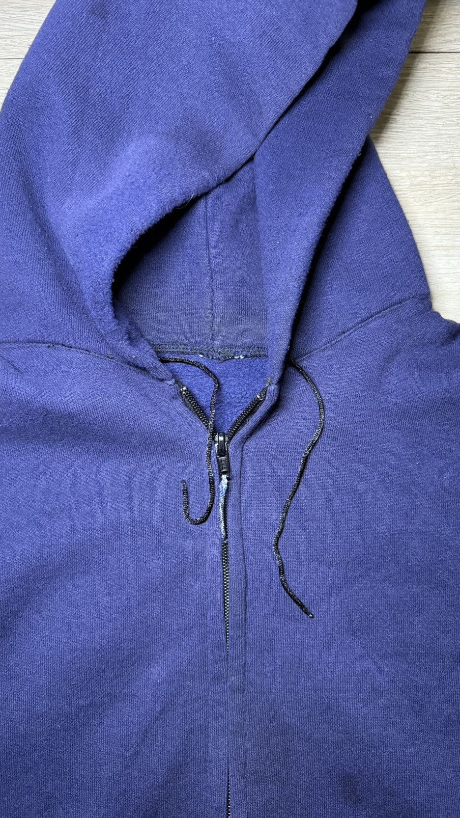 Russell Athletic Vintage 1990s Russell Style Blank Zip Up Hoodie Size US L / EU 52-54 / 3 - 6 Thumbnail