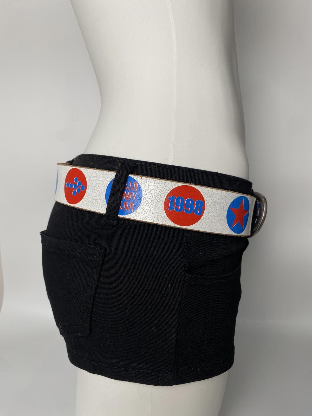 Vtg Co&Lu Sunny Color Statement Retro Genuine Leather Belt