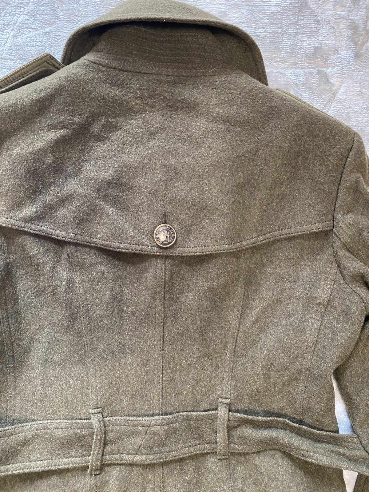 Burberry Burberry London Khaki Wool & Cashmere Trench Coat Size XS / US 0-2 / IT 36-38 - 14 Thumbnail