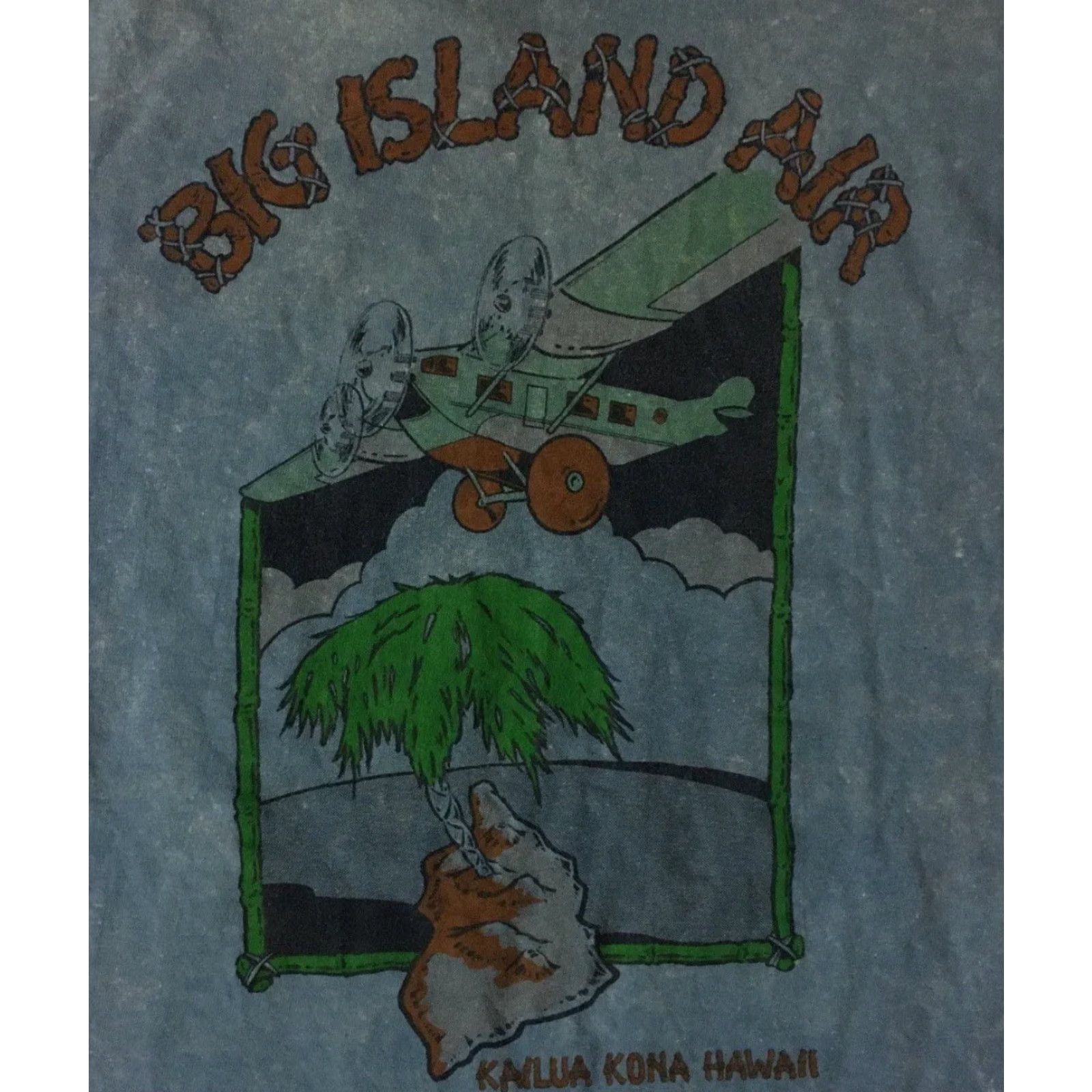 Vintage Vtg Hawaii Big Island Air Faded Acid Wash Shirt M Planes Beach Surf Grunge OP 90s Size US M / EU 48-50 / 2 - 3 Thumbnail