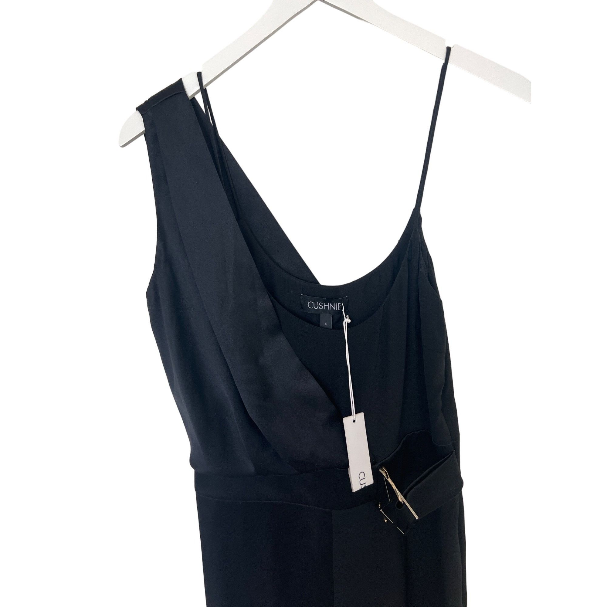 Other Cushnie Black Asymmetrical Top Jumpsuit Size 27" / US 4 / IT 40 - 5 Thumbnail