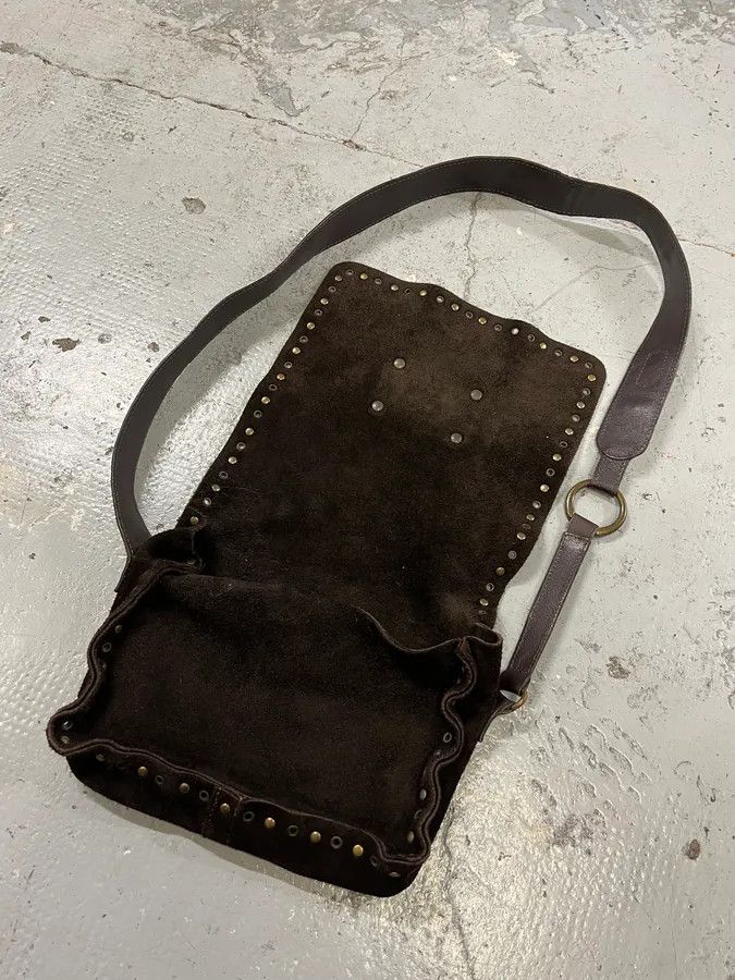 Dolce & Gabbana 2000s Dolce & Gabbana Brown Suede Leather Shoulder Bag Size ONE SIZE - 6 Thumbnail