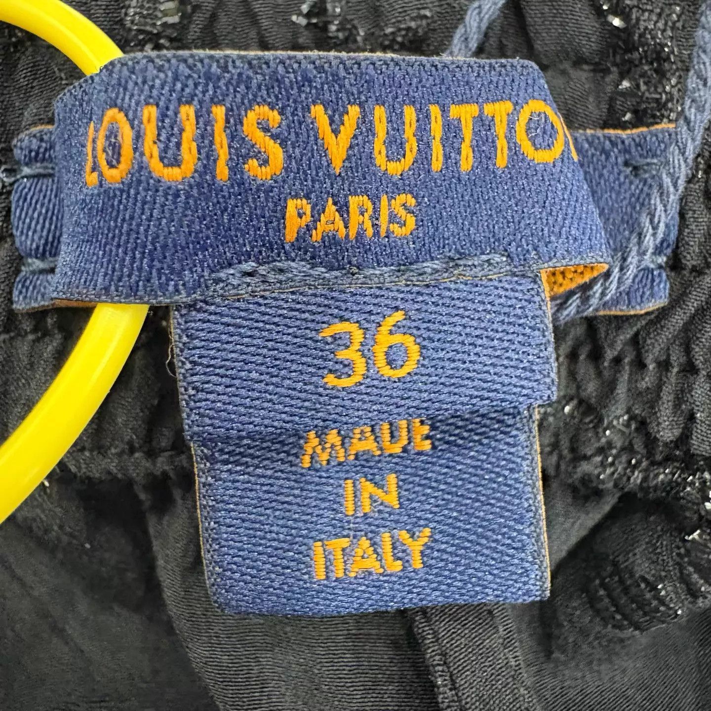 Louis Vuitton LV Drawstring Allover Logo Pants Women's Black 36 Size 26" / US 2 / IT 38 - 3 Thumbnail