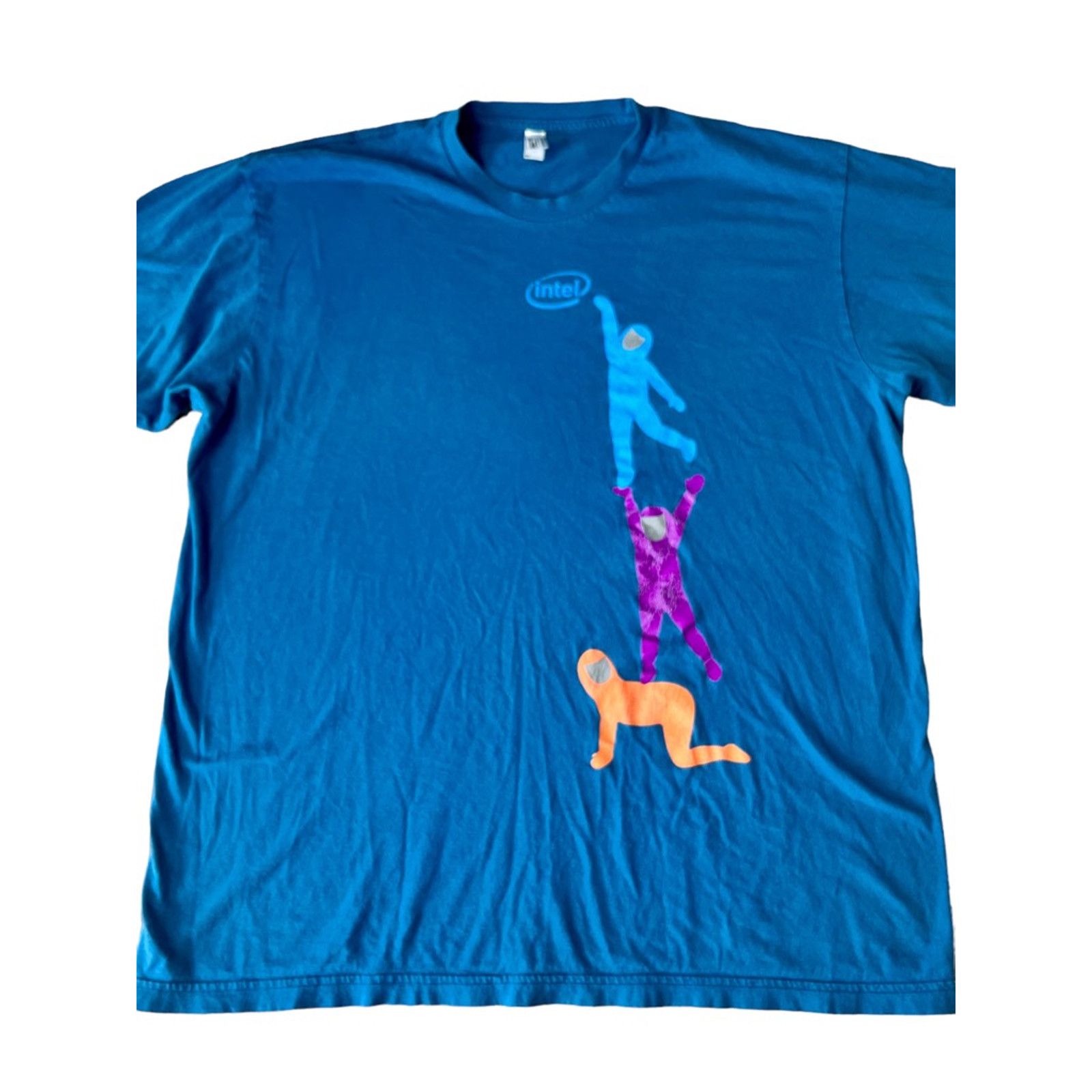 American Apparel Intel Invent New Reality Mens Graphic T-Shirt Blue USA XL Size US XL / EU 56 / 4 - 1 Thumbnail