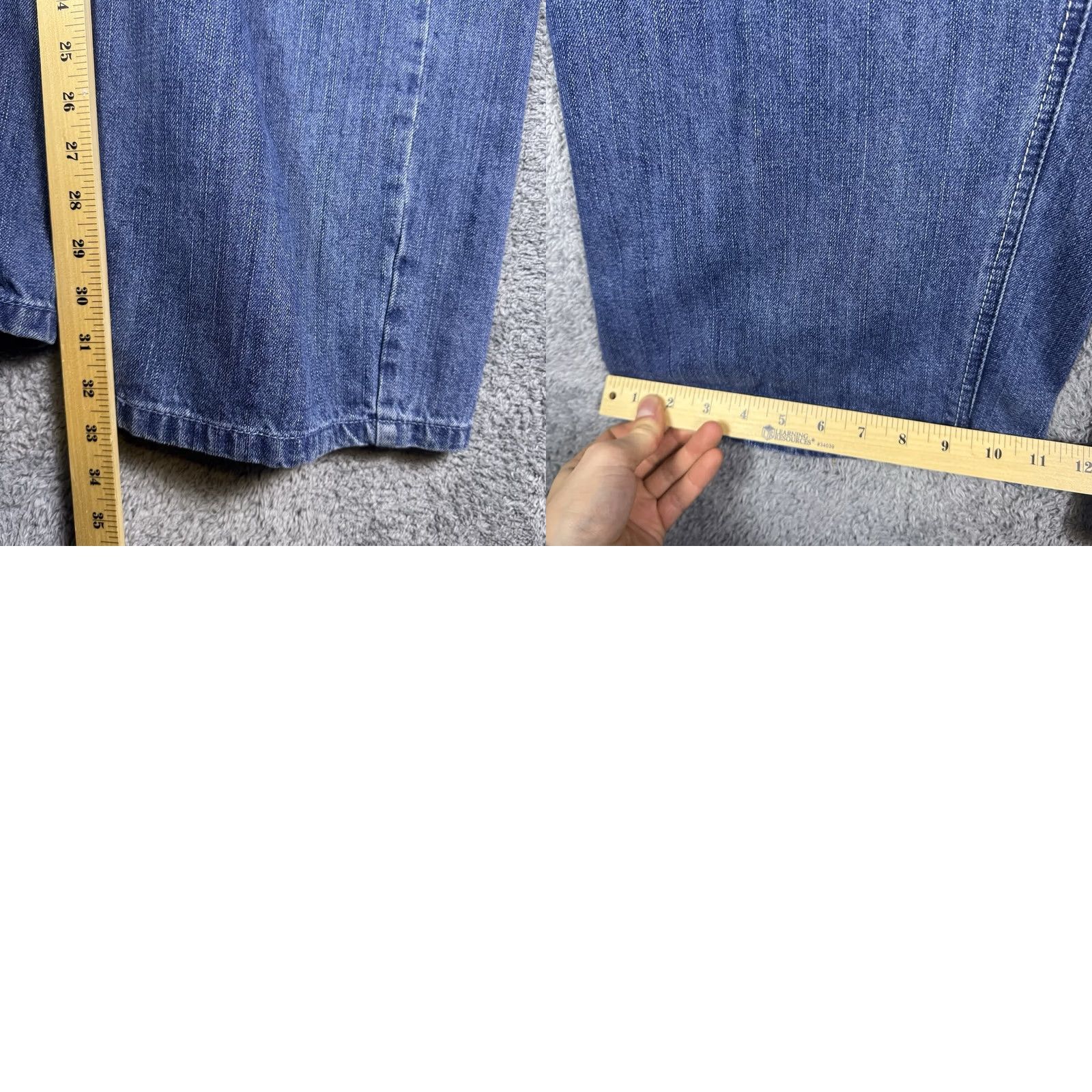 Denime 212 NYC Baggy Wide Leg Streetwear Y2K Fade Denim Skater Grunge Mens Jeans Blue Zip Size US 30 / EU 46 - 10 Thumbnail