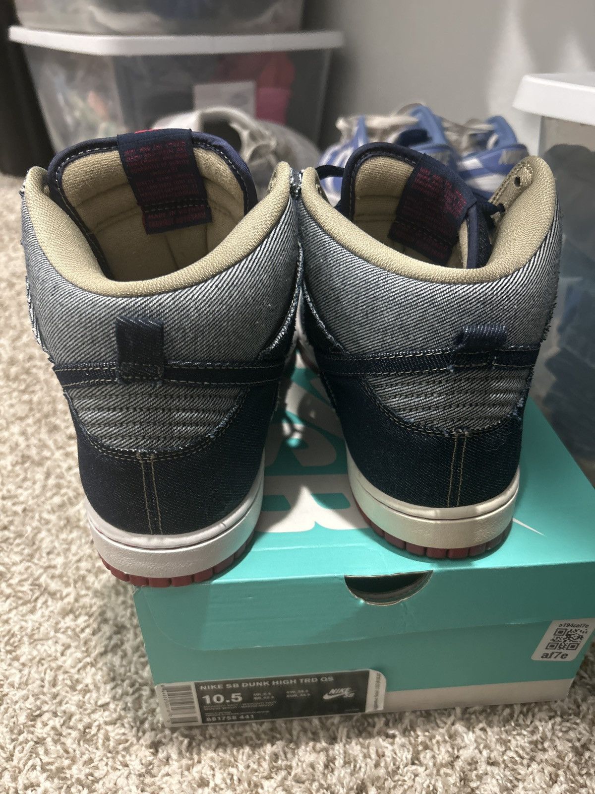 Nike Nike SB Dunk High x Reese Forbes “Denim” Size US 10.5 / EU 43-44 - 4 Thumbnail