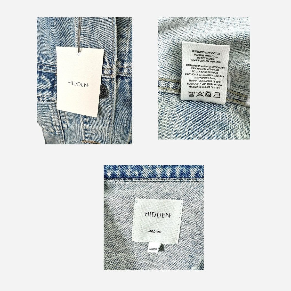 HIDDEN Hidden Dakota Wash Patch Sleeve Oversized Jacket Sz M (8-10) Size M / US 6-8 / IT 42-44 - 6 Thumbnail