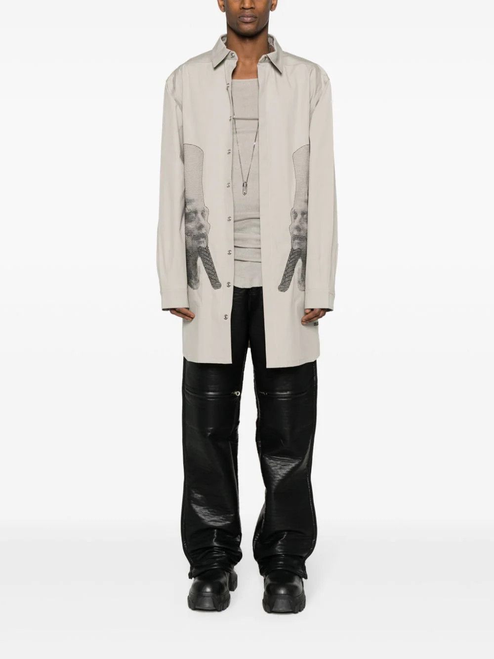 Rick Owens o1s1v1n0724 Outer Shirts in Grey Size US L / EU 52-54 / 3 - 2 Thumbnail