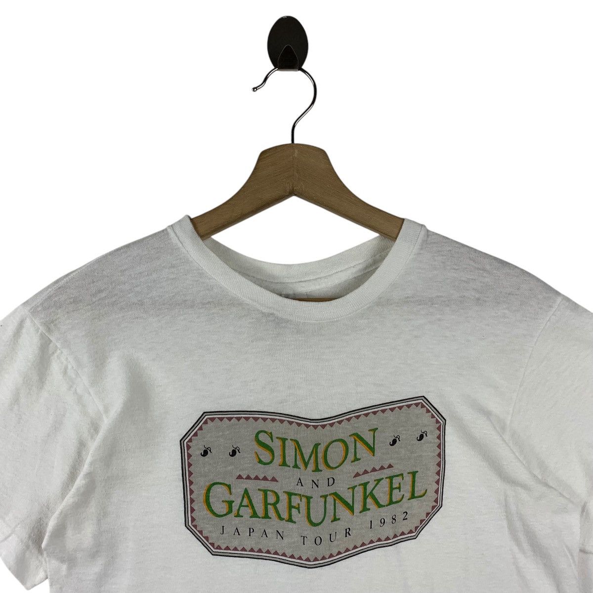 Band Tees × Hanes × Japanese Brand Vintage SIMON and GARFUNKEL japan tour tee Size US M / EU 48-50 / 2 - 2 Thumbnail
