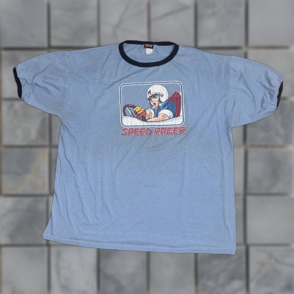 Speedo VINTAGE Speed Racer T-Shirt XXL Blue 2XL 2000s Anime Graphic Print Crew Neck Short Sleeve Men Size US XXL / EU 58 / 5 - 1 Thumbnail