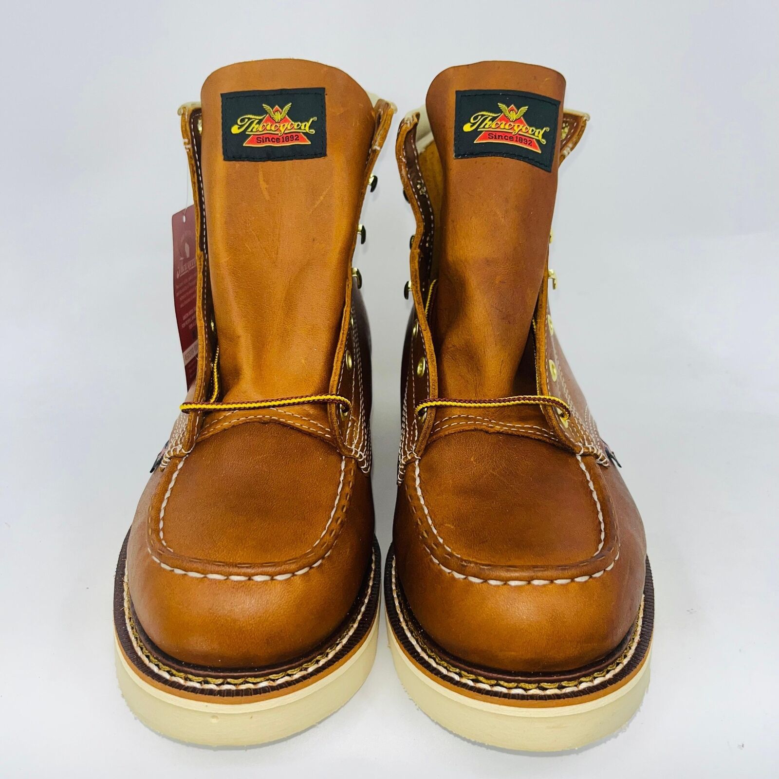 Thorogood THOROGOOD MENS TOBACCO 6" MOC TOE WORK BOOTS SIZE 10.5EE Size US 10.5 / EU 43-44 - 2 Thumbnail