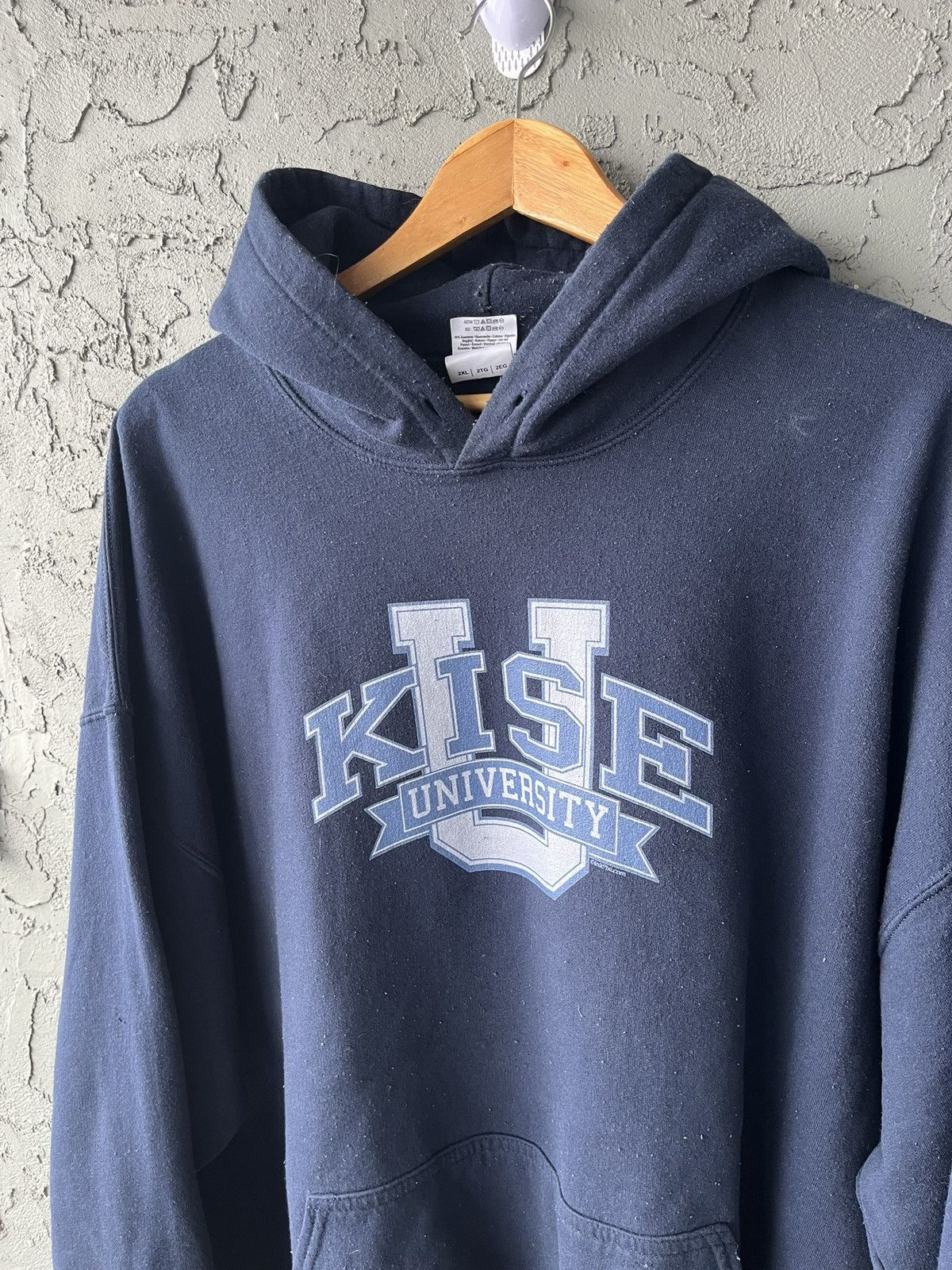 Vintage Vintage KISE University Logo Hoodie Sweatshirt XXL Size US XXL / EU 58 / 5 - 2 Thumbnail