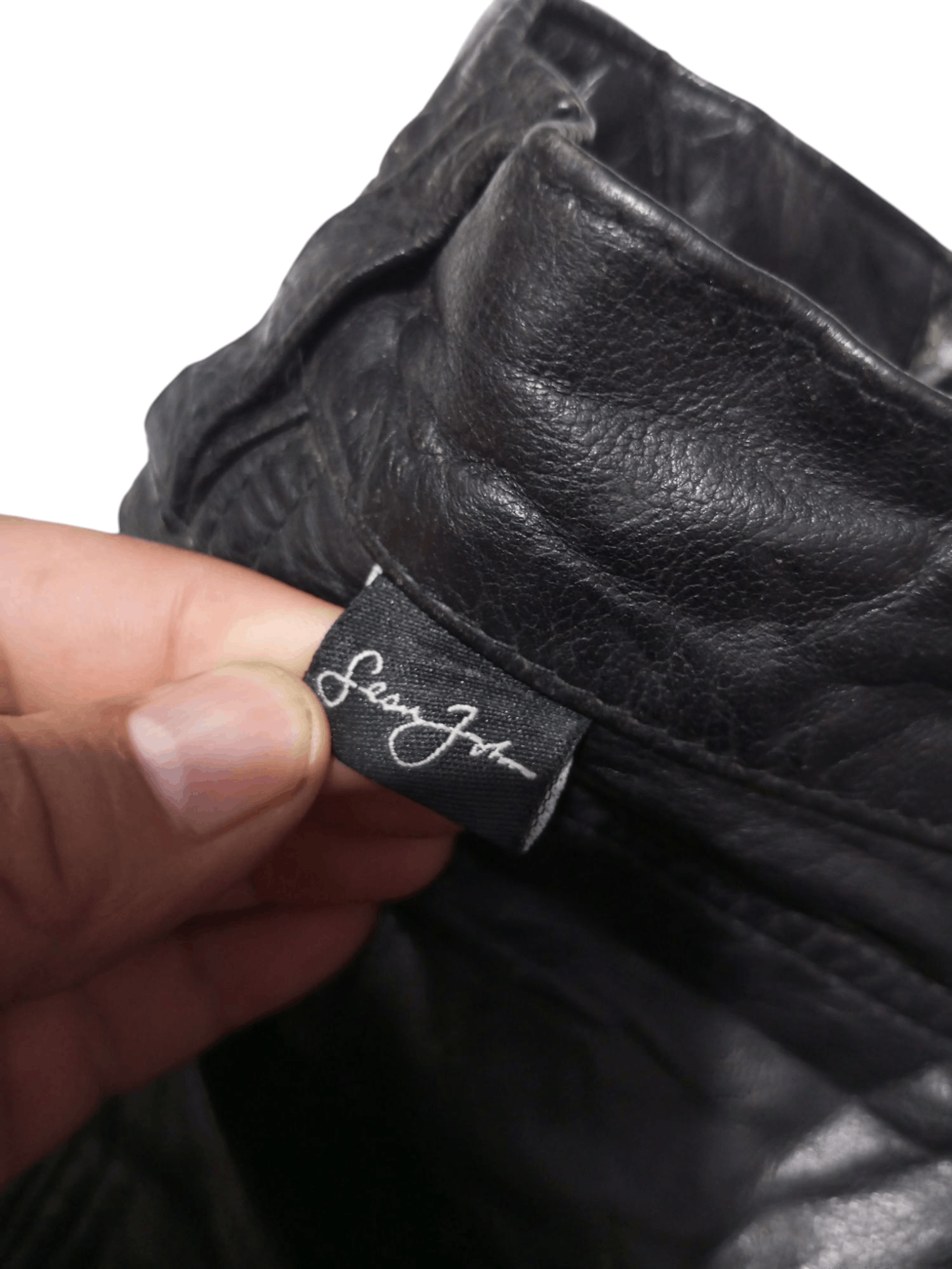 20471120 Vintage sean john leather big size baggy pants Size US 42 / EU 58 - 9 Thumbnail