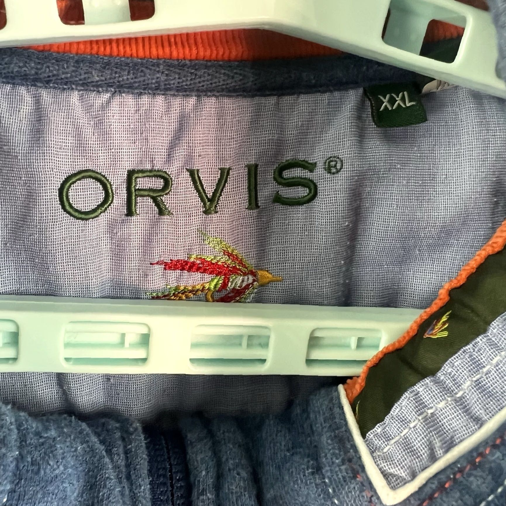 Orvis Orvis 1/4 Zip High Neck Sweatshirt Mens 2XL Blue Long Sleeve Cotton Blend Shirt Size US XXL / EU 58 / 5 - 5 Thumbnail