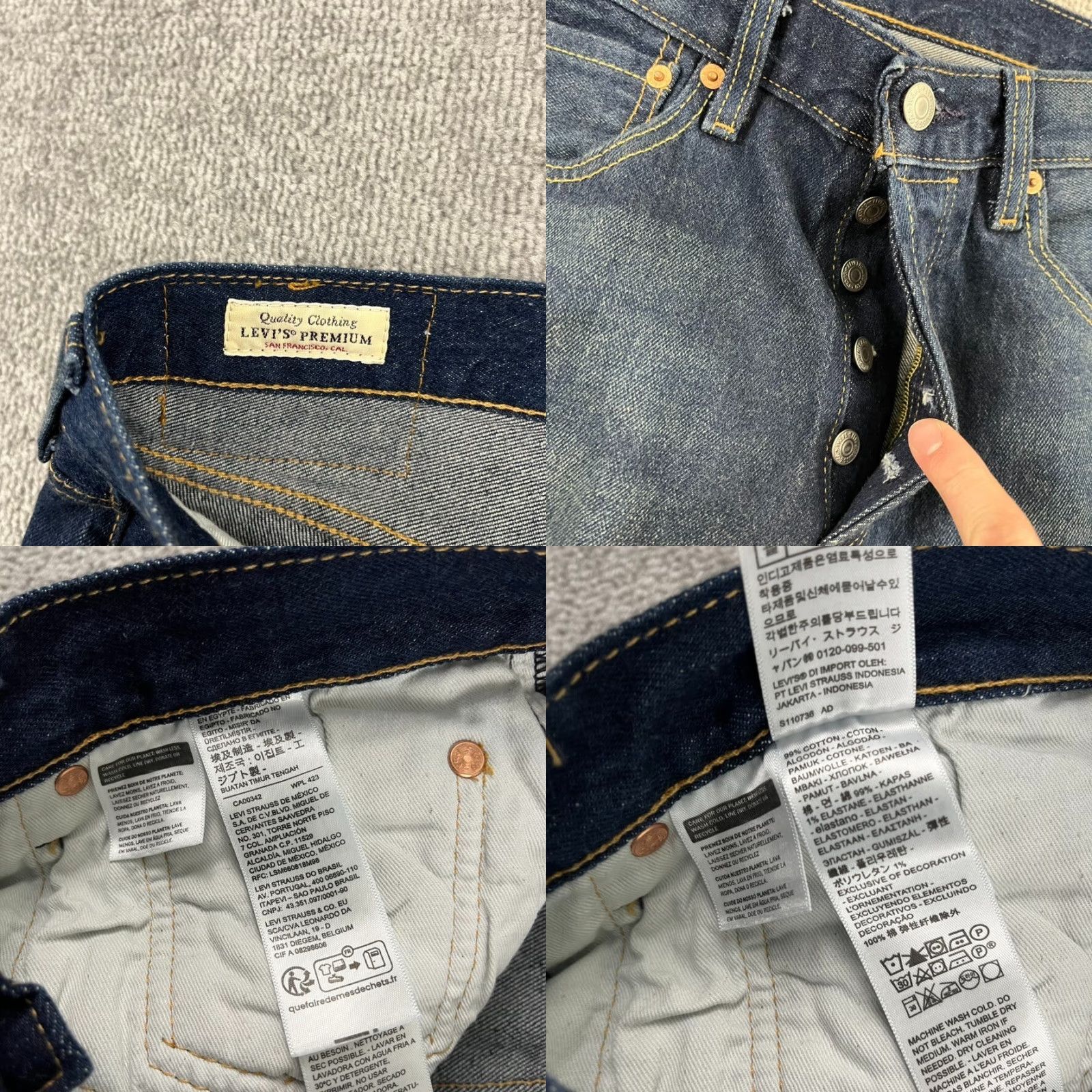 Levi's VINTAGE Levi's 501 Jeans Mens 32 x 30 Straight Leg Medium Blue Denim Classic Jean Size US 32 / EU 48 - 8 Thumbnail