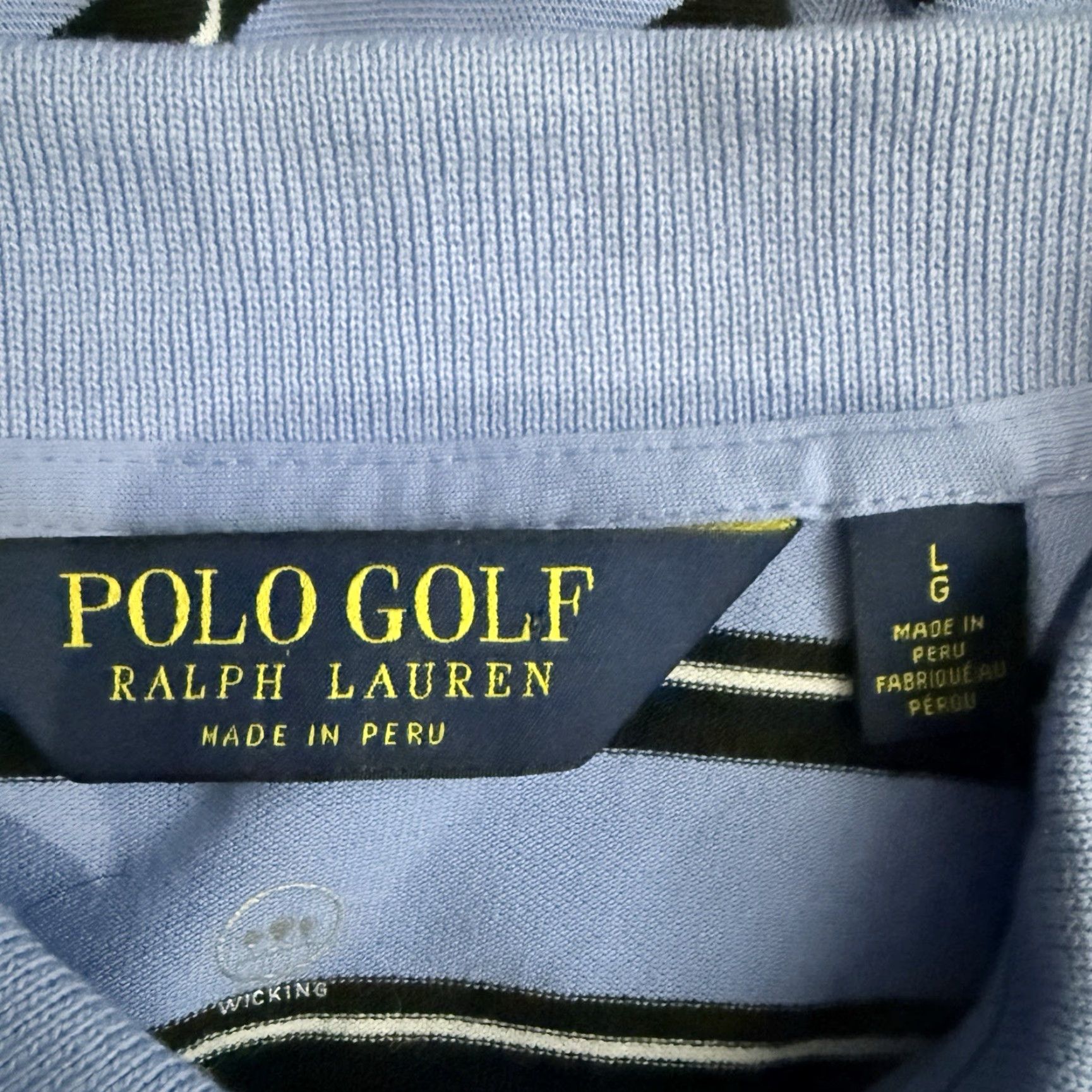 Ralph Lauren Polo Golf Ralph Lauren Wicking Blue Striped Polo Shirt Men's Size L Size US L / EU 52-54 / 3 - 4 Thumbnail
