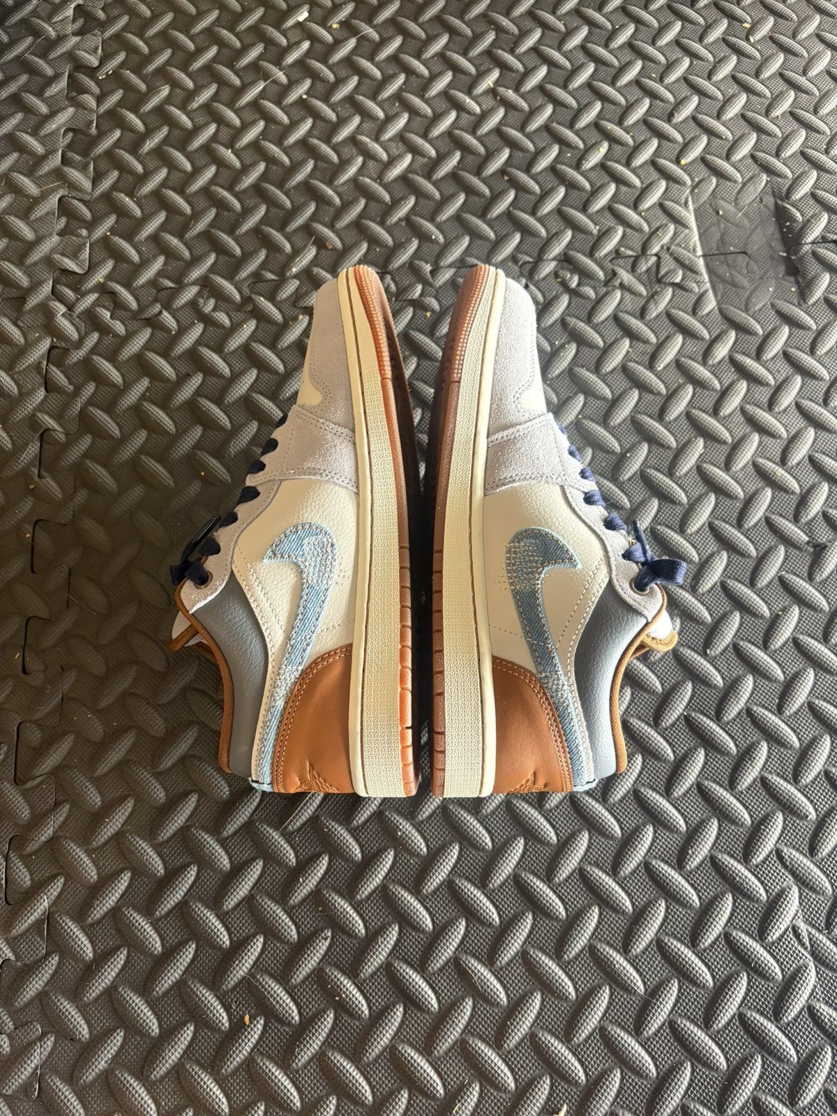 Nike Jordan 1 Low SE Phantom Repaired Denim Swoosh Size US 7.5 / EU 40-41 - 5 Thumbnail