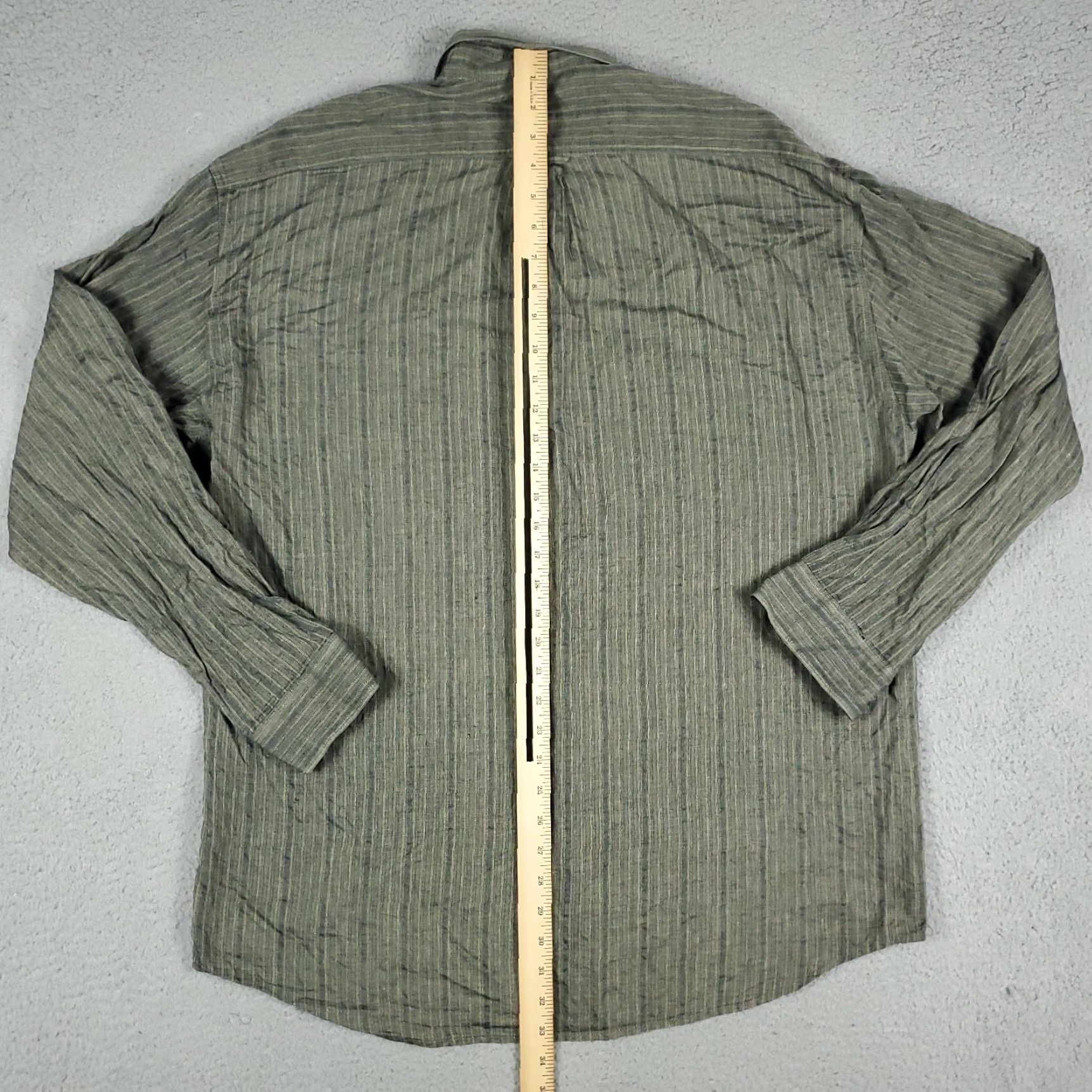 Vintage VINTAGE Haupt Germany Gray Striped Shirt Men 17.5 Regular Button-Down Collar Long Sleeve Mens Size 17.5 Gray Striped Button-Up Shirt Germany Men Size US XL / EU 56 / 4 - 5 Thumbnail