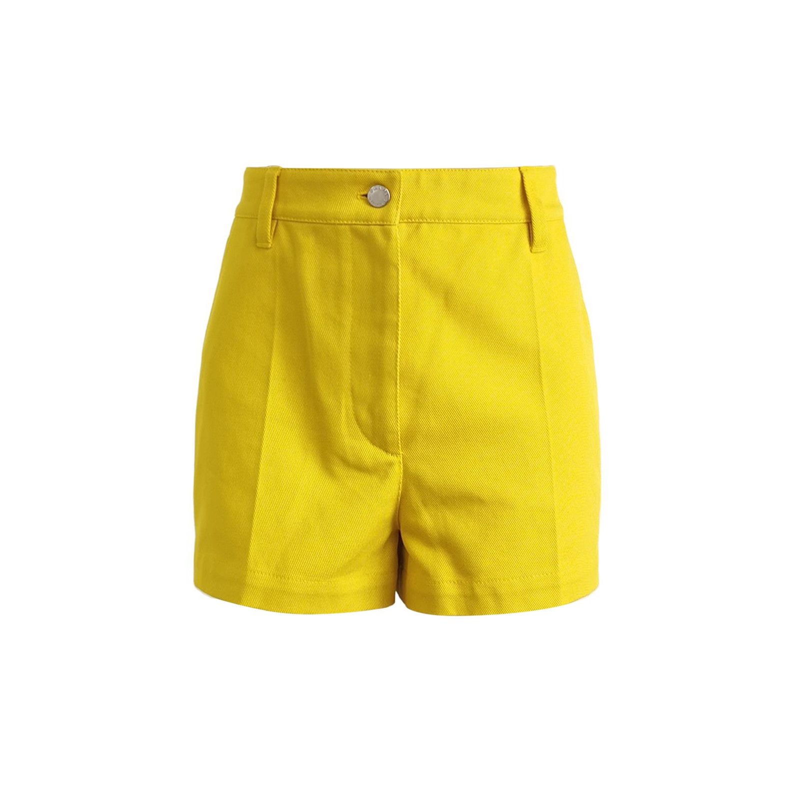 Prada Prada Yellow Cotton Triangle Logo Shorts 0089 Size 40" / US 18 - 1 Thumbnail