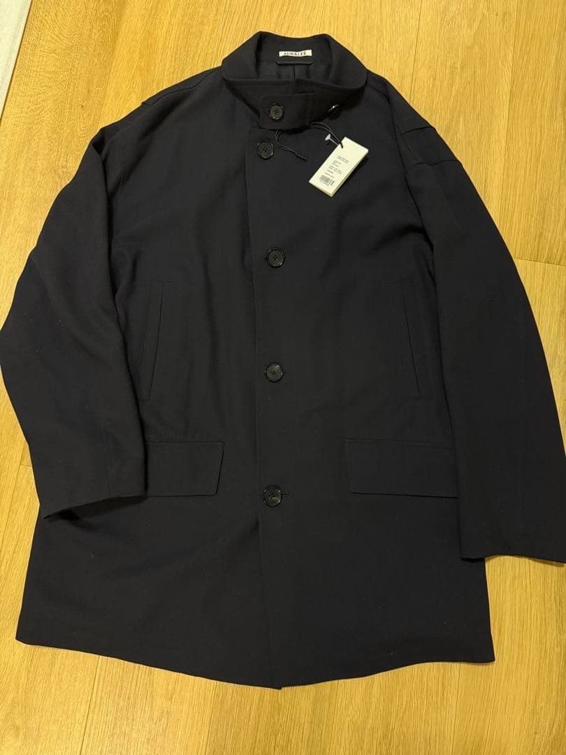 Auralee Auralee 21AW Strong Twisted Wool Navy Coat Size US L / EU 52-54 / 3 - 1 Thumbnail