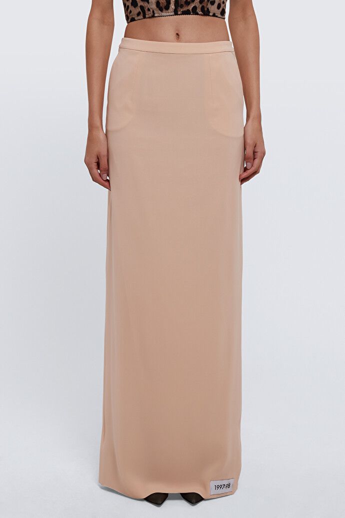 Dolce & Gabbana o1y0925 Maxi Skirt in Beige Size 26" / US 2 / IT 38 - 1 Thumbnail