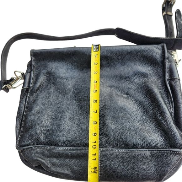 Roots Roots Black Leather Messenger Bag Size ONE SIZE - 4 Thumbnail