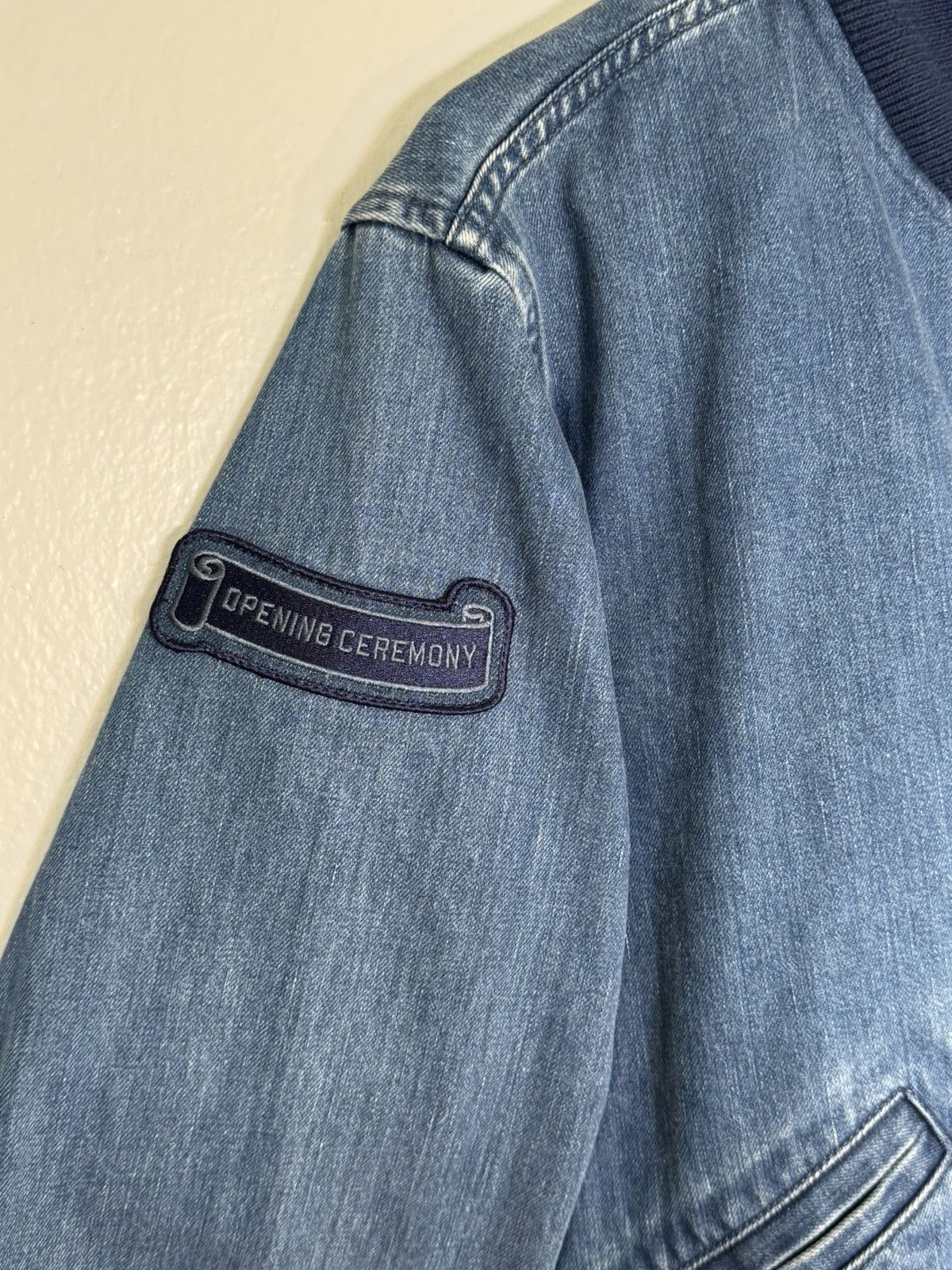 Opening Ceremony Opening Ceremony Blue Jacket Jeans Bomber Big Logo Size US L / EU 52-54 / 3 - 3 Thumbnail