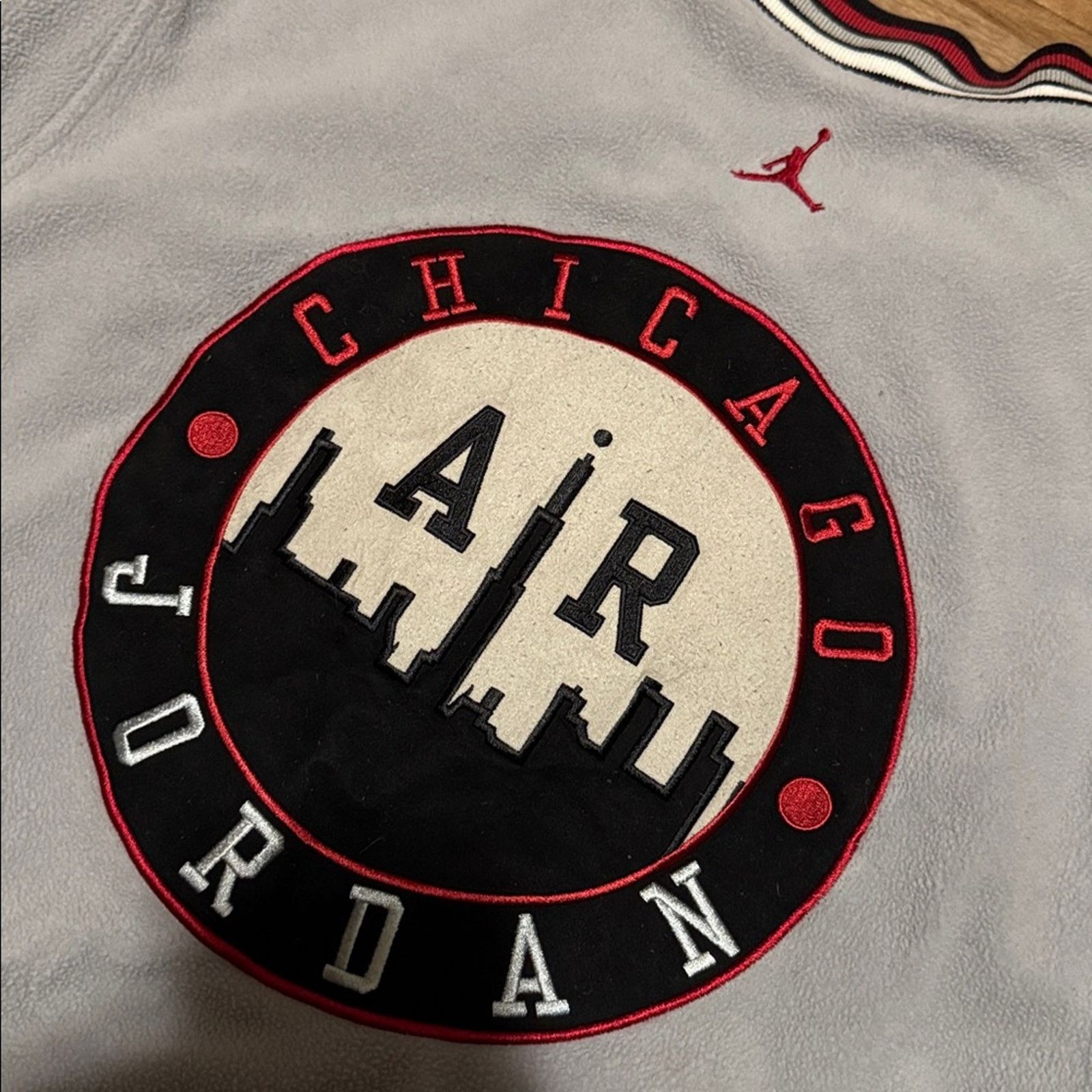 Jordan Brand Y2K Air Jordan Chicago Zip Up Fleece Bomber Jacket Size US XL / EU 56 / 4 - 3 Thumbnail
