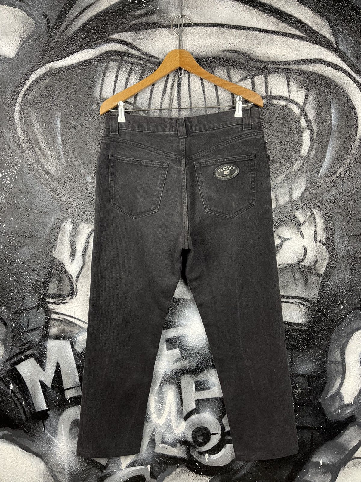 Versace Versace Classic V2 Vintage Washed Black Denim Jeans Men’s Size W33 Size US 33 - 10 Thumbnail